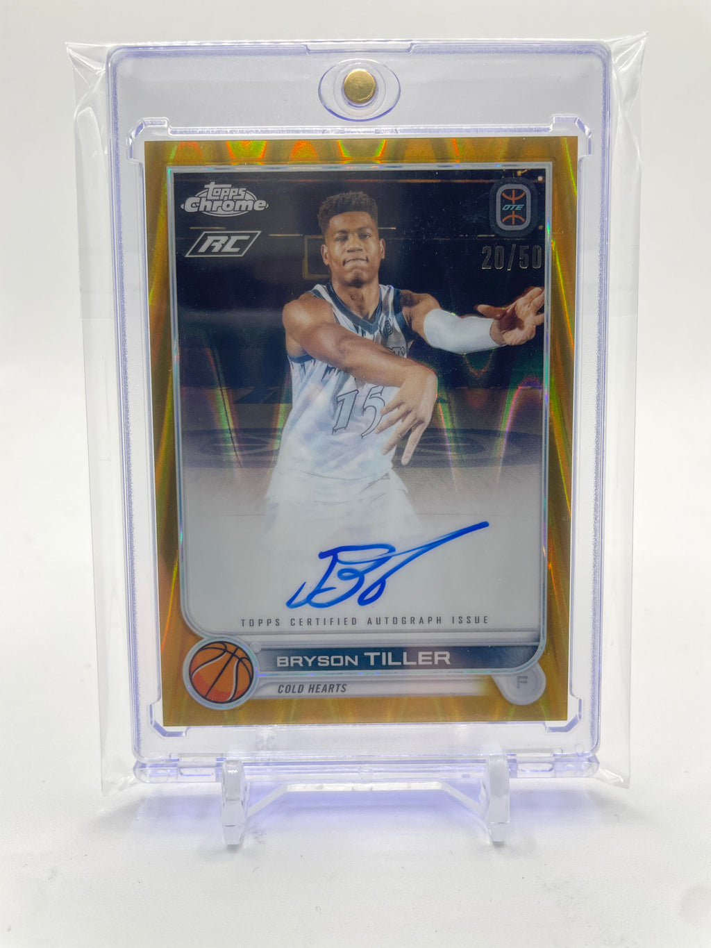 2022-23 Topps OTE Chrome Bryson Tiller Gold Lava Refractor Auto /50
