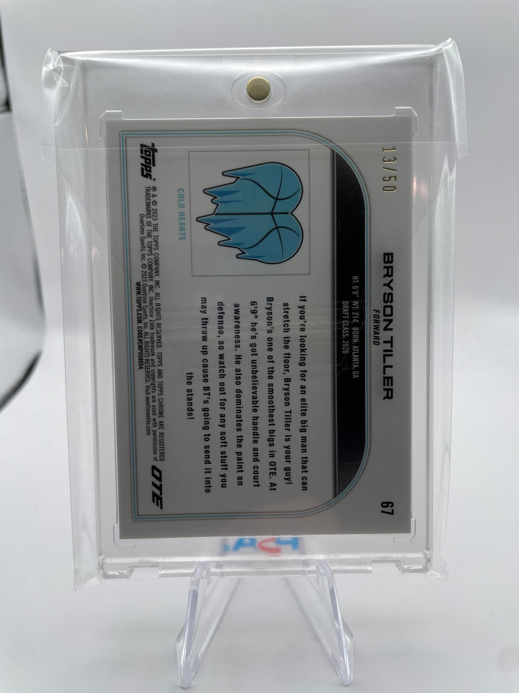 2022-23 Topps OTE Chrome Bryson Tiller Gold Refractor Rookie /50