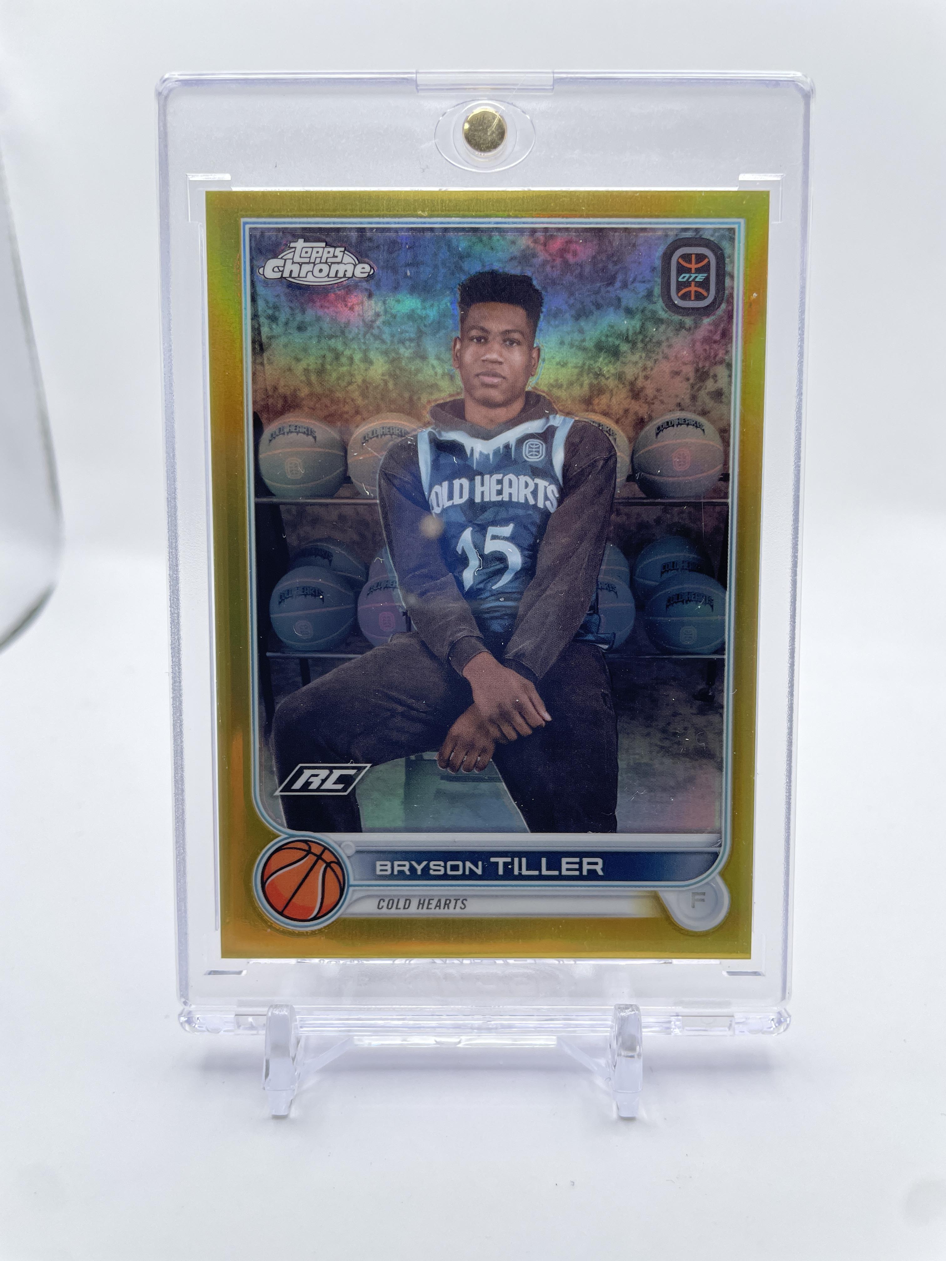 2022-23 Topps OTE Chrome Bryson Tiller Gold Refractor Rookie /50 #81