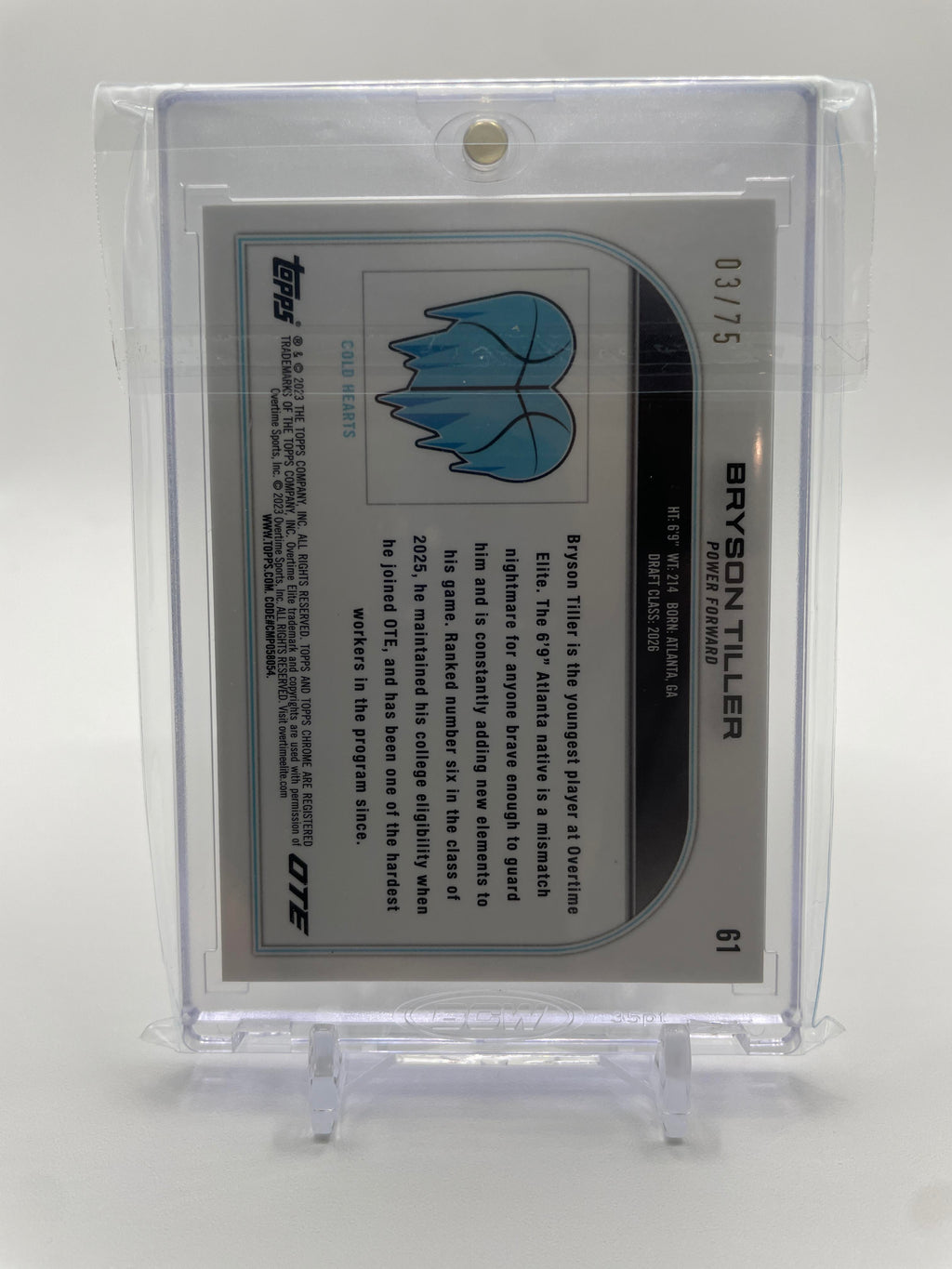 2022-23 Topps OTE Chrome Bryson Tiller Green Wave Refractor Rookie /75