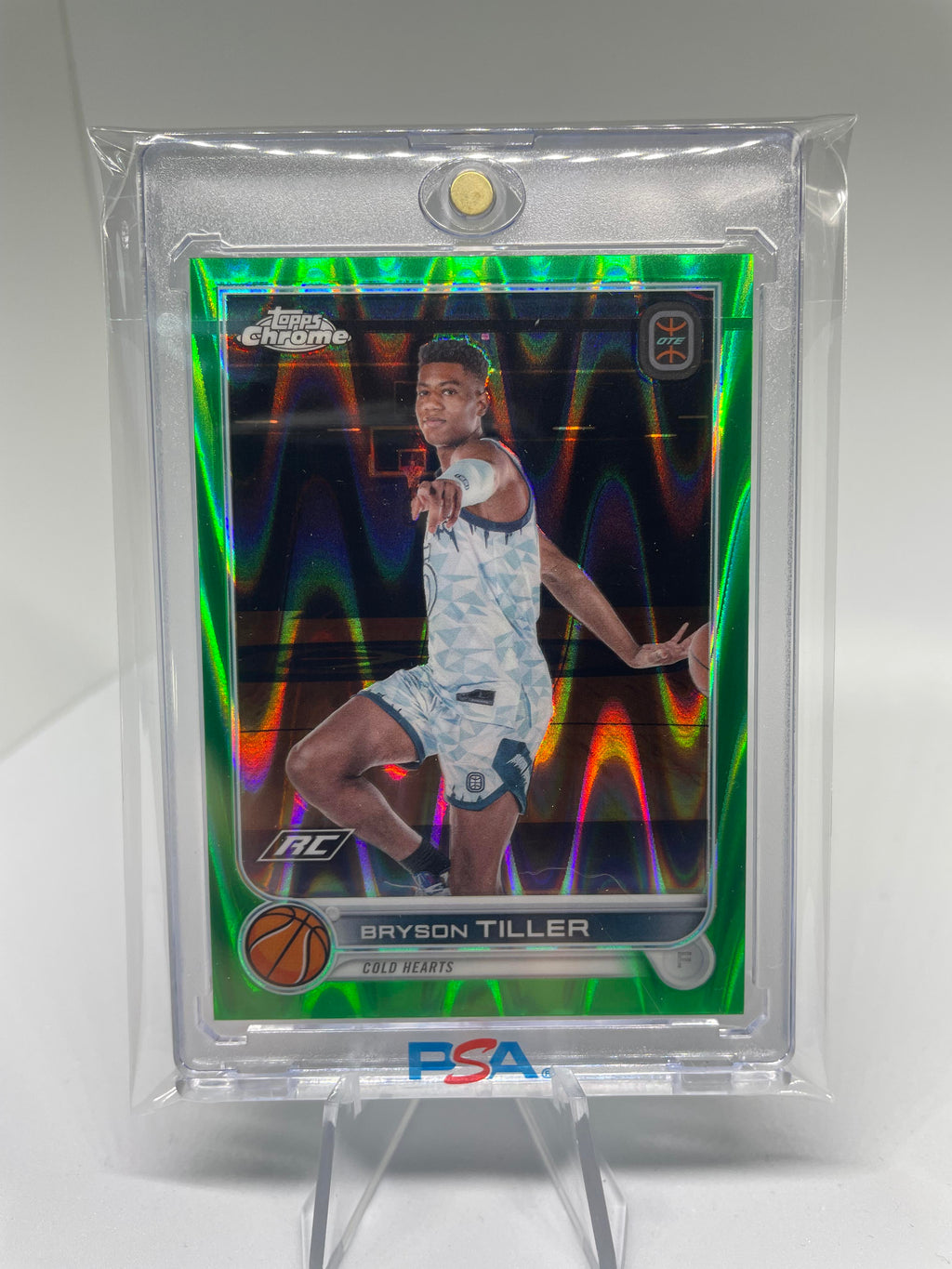 2022-23 Topps OTE Chrome Bryson Tiller Green Wave Refractor Rookie /75 #38