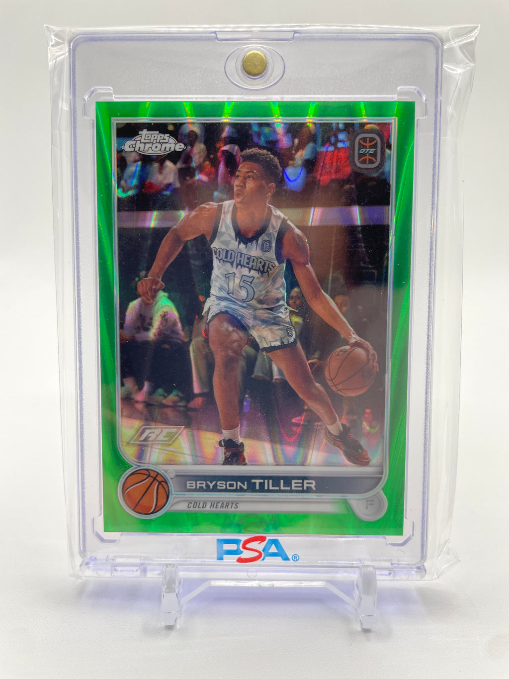 2022-23 Topps OTE Chrome Bryson Tiller Green Wave Refractor Rookie /75 #67