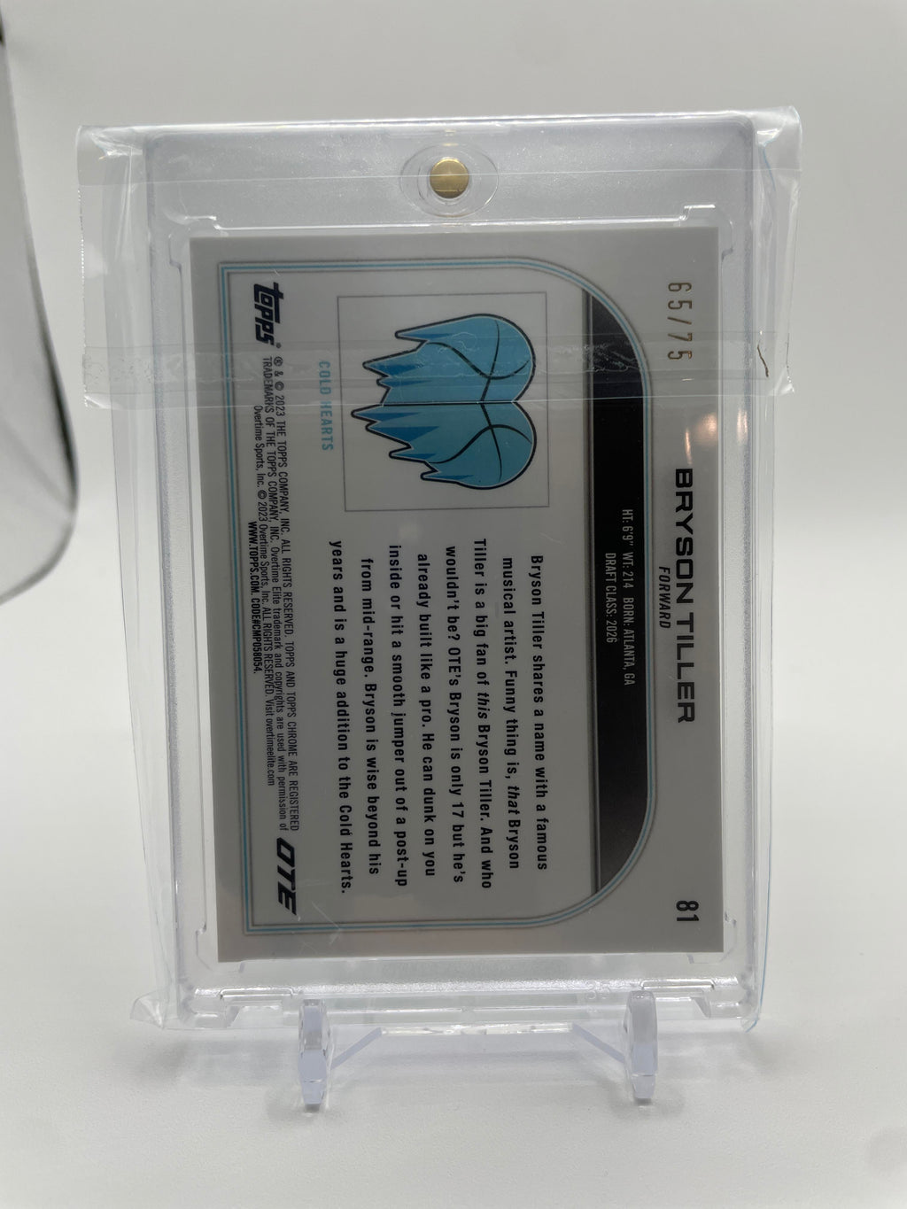 2022-23 Topps OTE Chrome Bryson Tiller Green Wave Refractor Rookie /75 #81