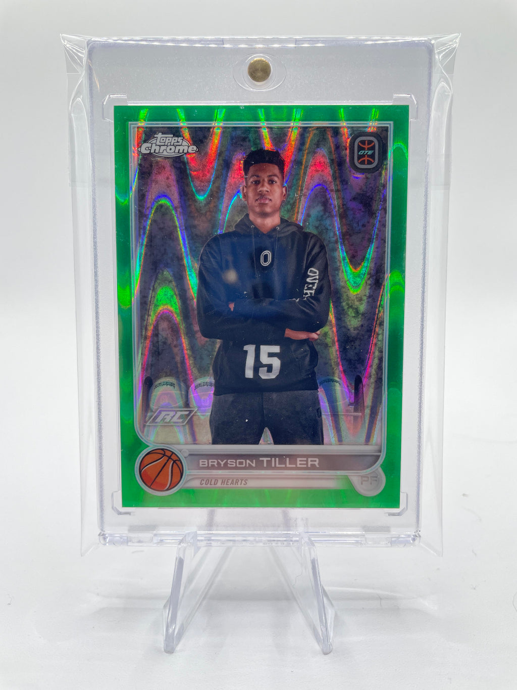 2022-23 Topps OTE Chrome Bryson Tiller Green Wave Refractor Rookie /75