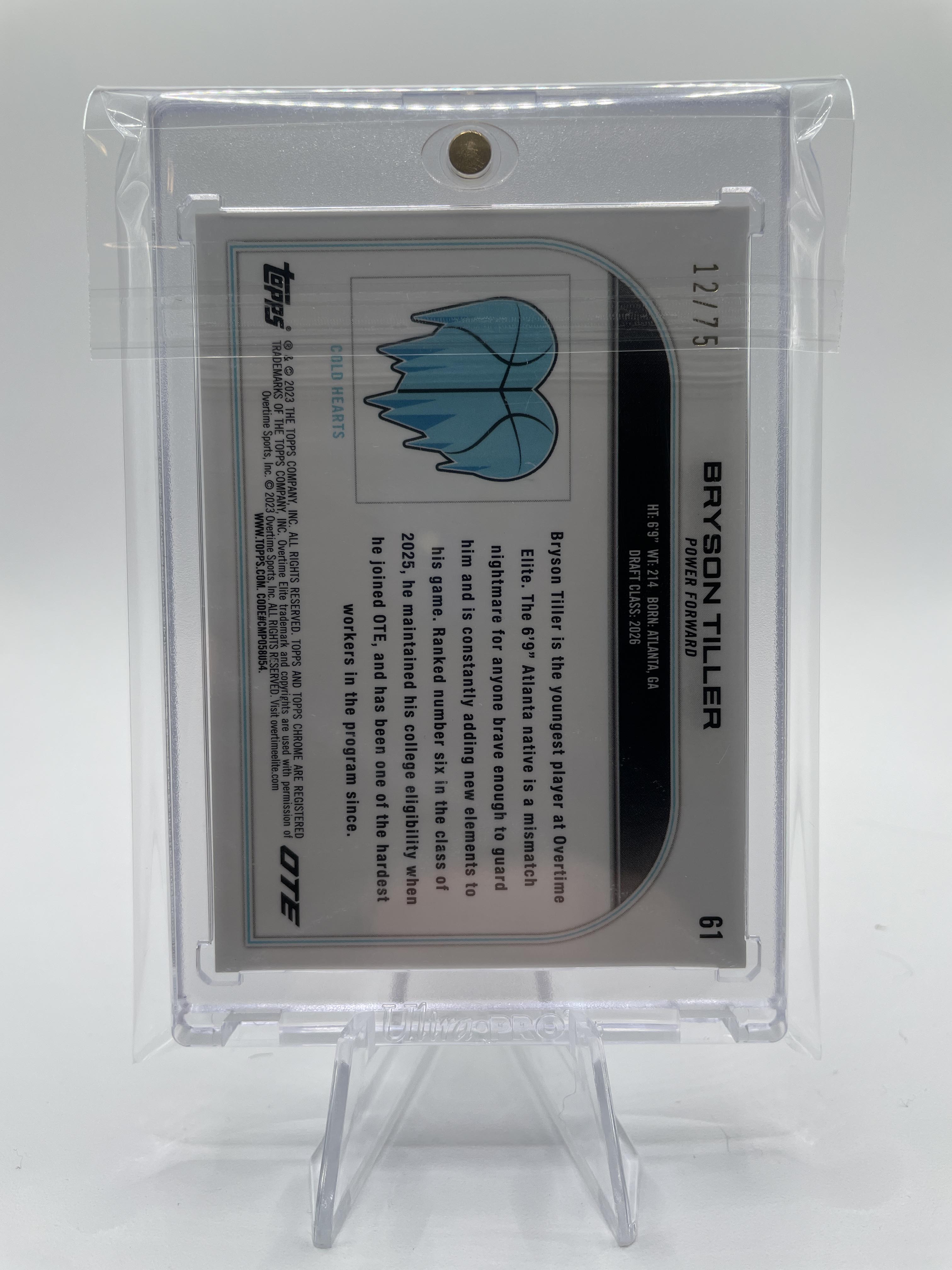 2022-23 Topps OTE Chrome Bryson Tiller Green Wave Refractor Rookie /75