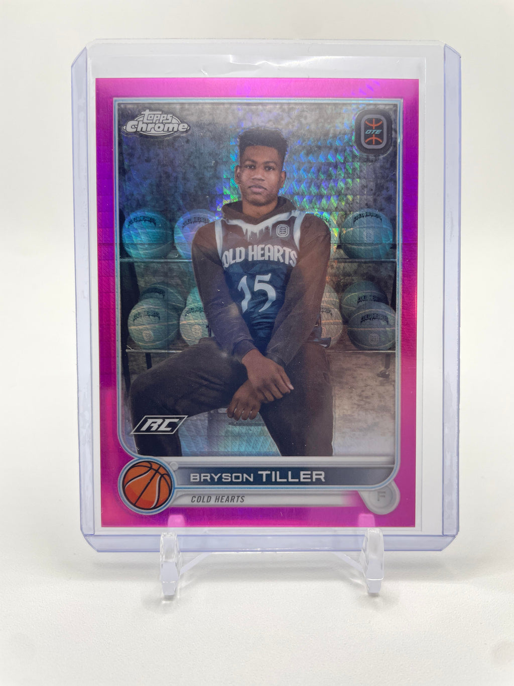 2022-23 Topps OTE Chrome Bryson Tiller Pink Refractor Rookie /75 #81