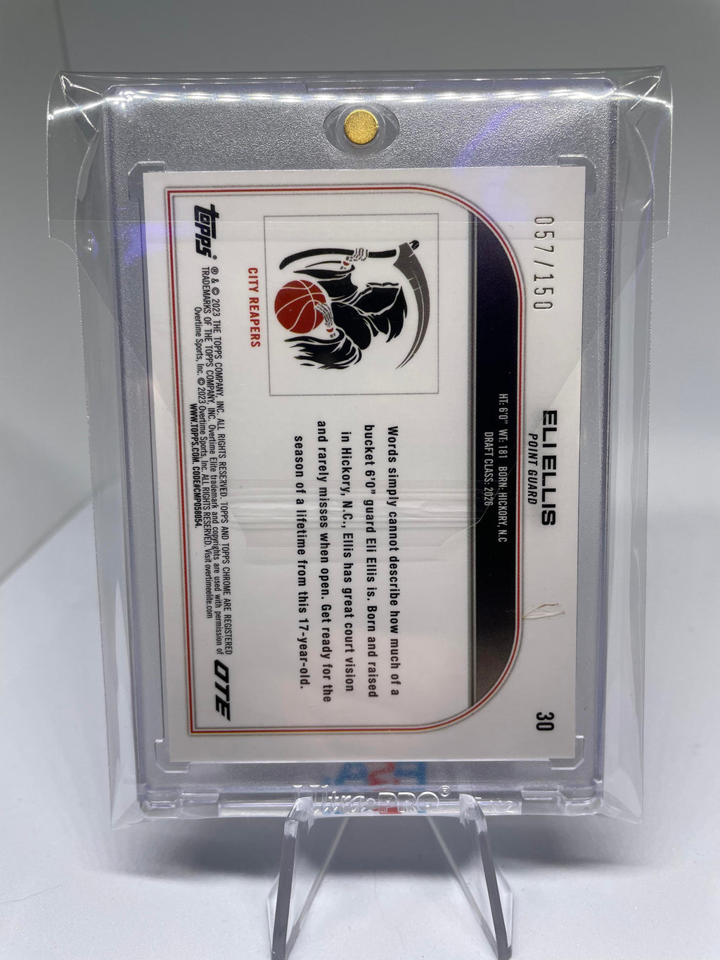 2022-23 Topps OTE Chrome Eli Ellis Pink Refractor Rookie /150
