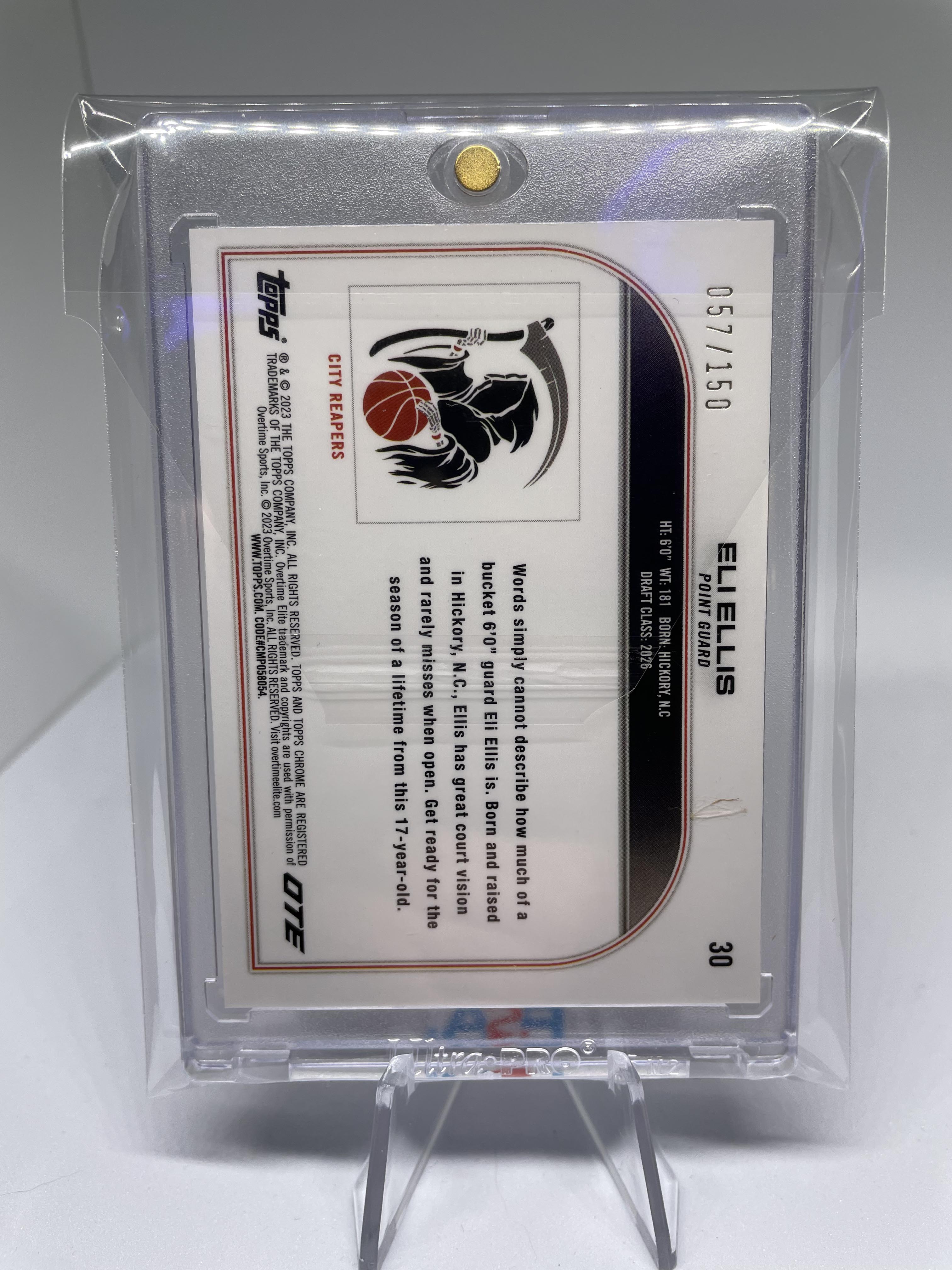 2022-23 Topps OTE Chrome Eli Ellis Pink Refractor Rookie /150