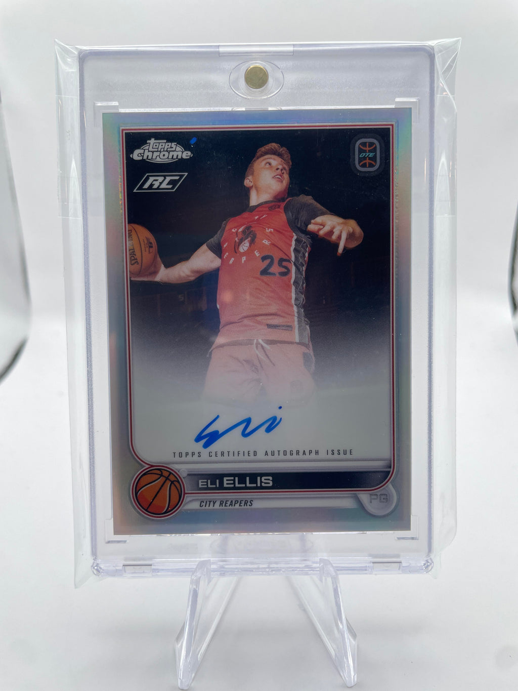 2022-23 Topps OTE Chrome Eli Ellis Refractor Rookie Auto