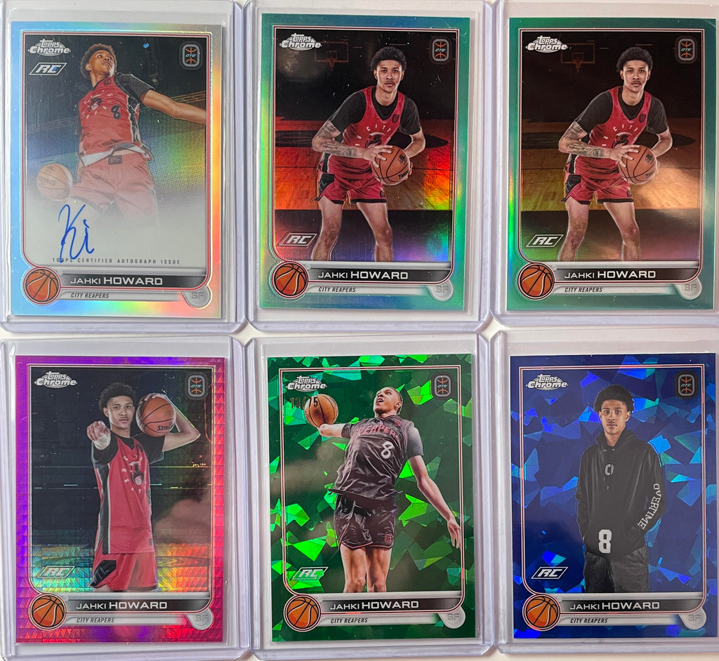 2022-23 Topps OTE Chrome Jahki Howard Auto + Green /75 + Refractor Set (x15)