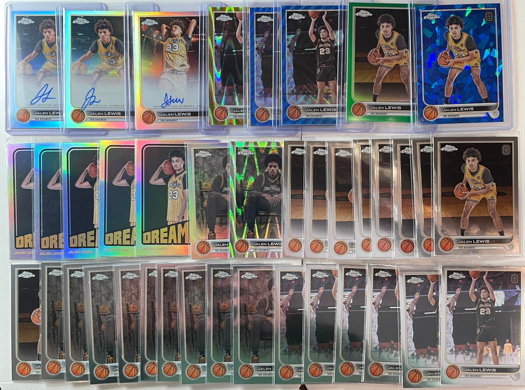 2022-23 Topps OTE Chrome Jalen Lewis Auto Gold /50 Green /75 Refractor Set (x39)