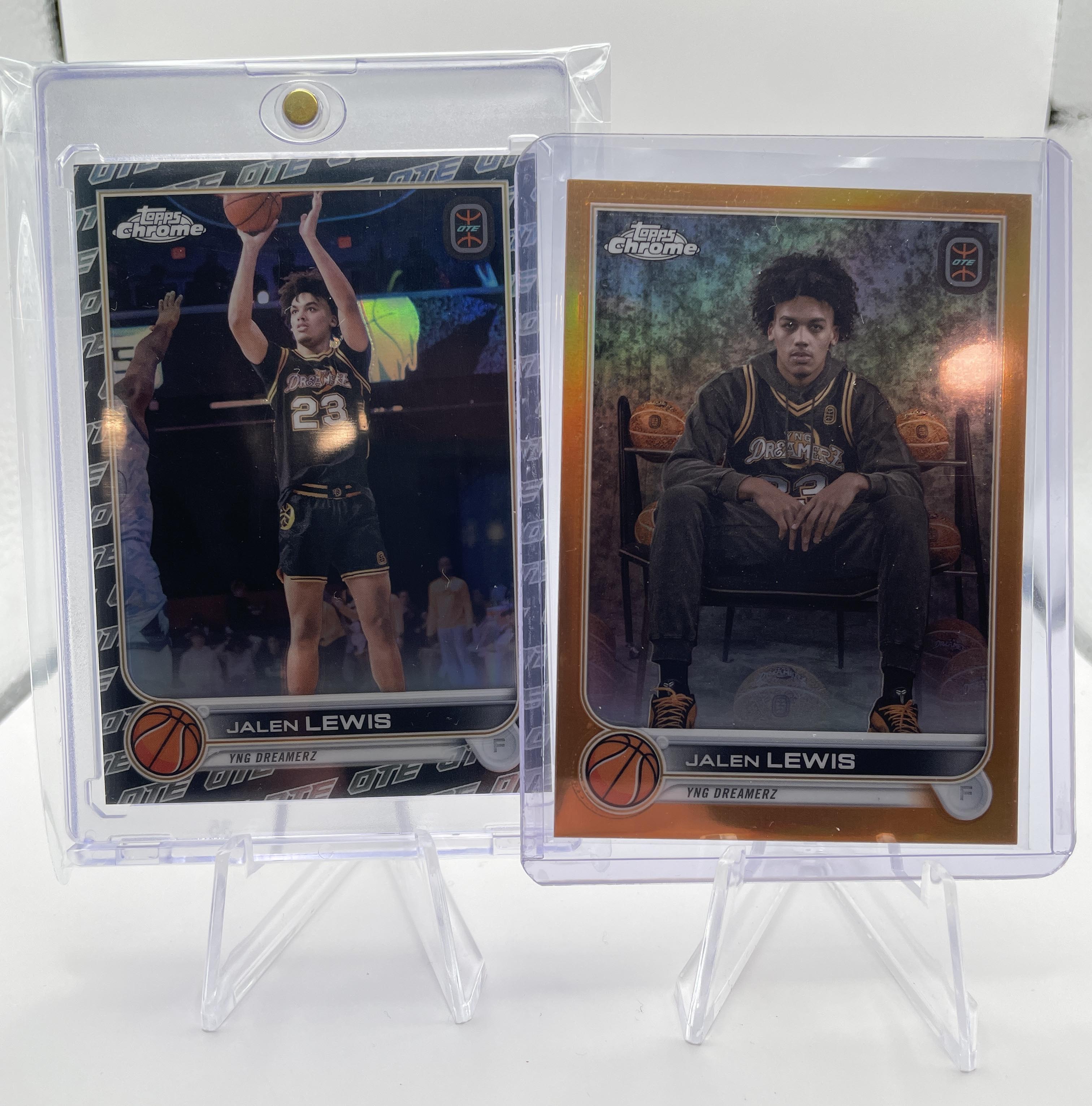 2022-23 Topps OTE Chrome Jalen Lewis Black Refractor Rookie /10 + Orange /25