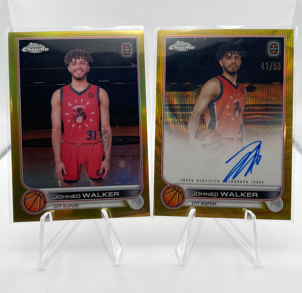 2022-23 Topps OTE Chrome Johned Walker Gold Refractor Rookie Auto /50 + Gold /50