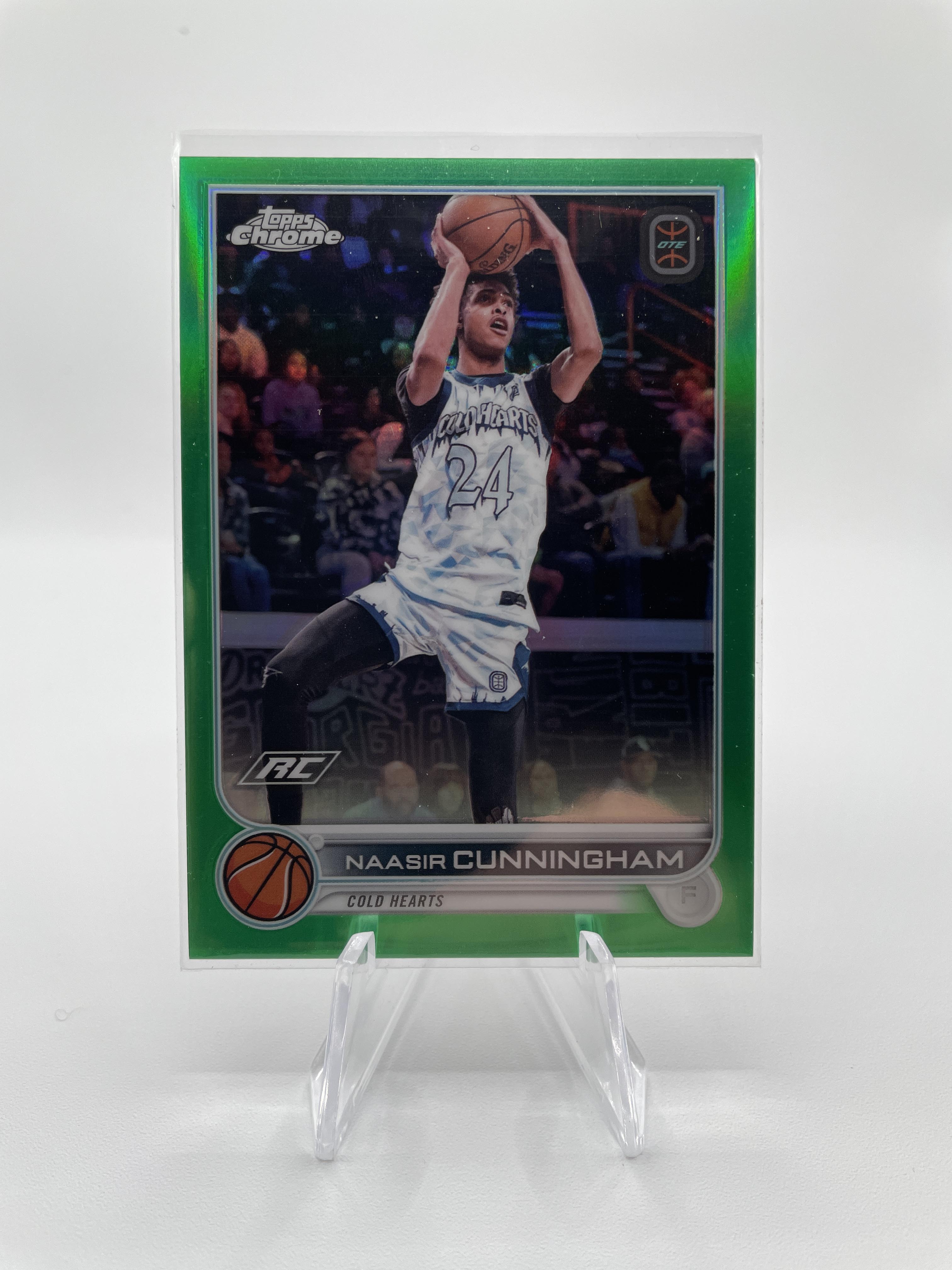 2022-23 Topps OTE Chrome Naasir Cunningham Green Refractor /75 Blue /99 /150 (5)