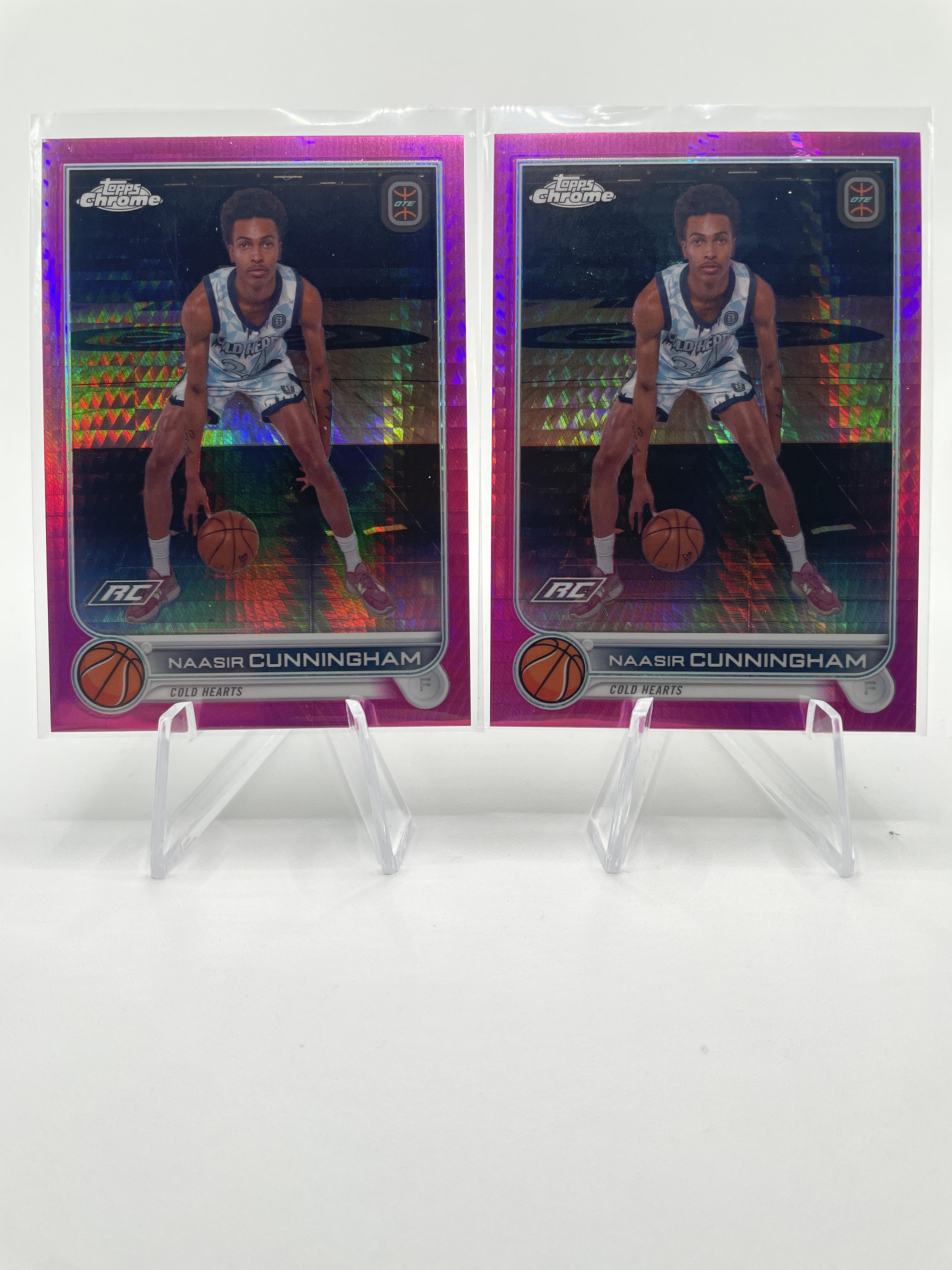 2022-23 Topps OTE Chrome Naasir Cunningham Green Refractor /75 Blue /99 /150 (5)