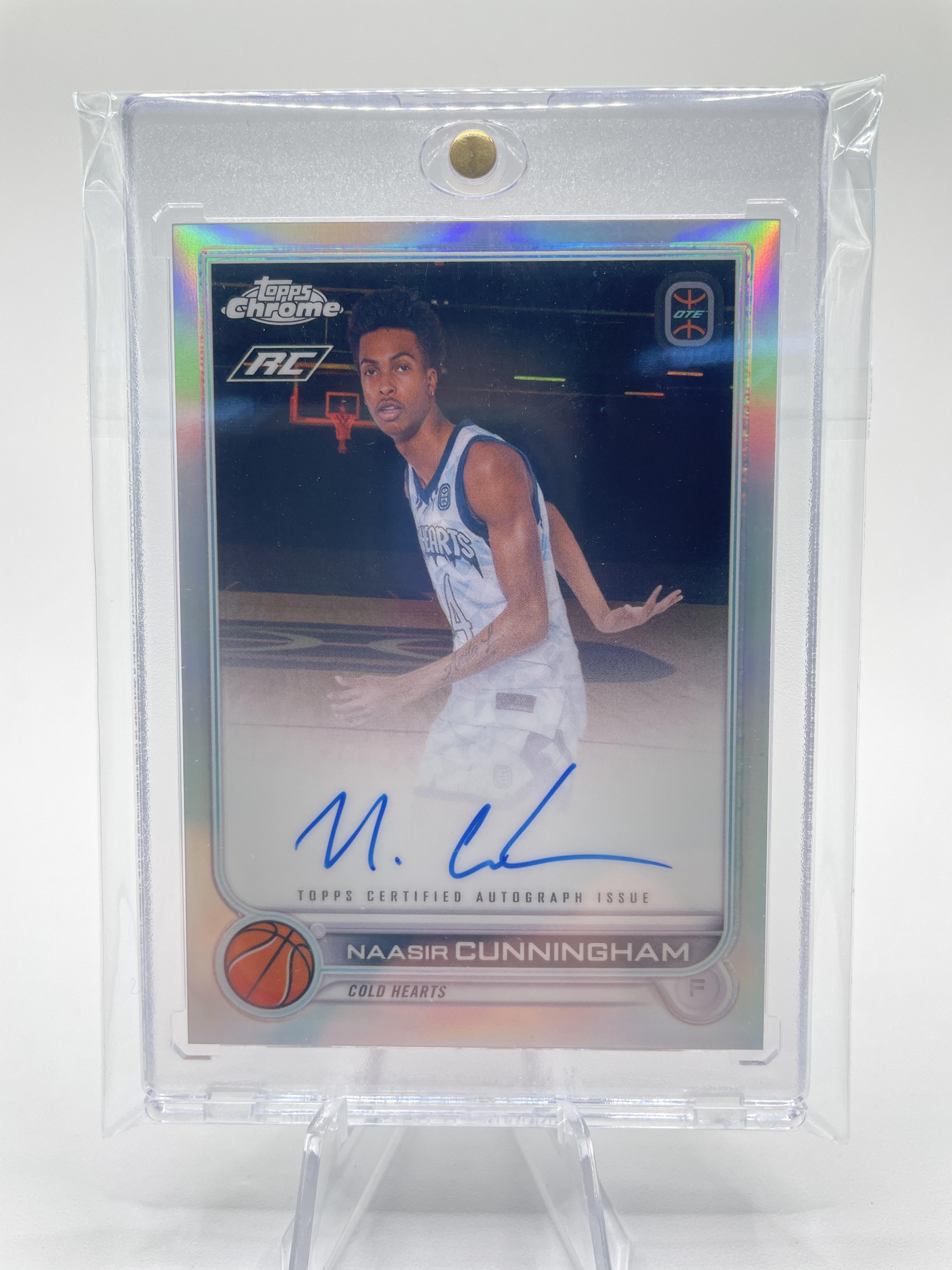 2022-23 Topps OTE Chrome Naasir Cunningham Refractor Rookie Auto #CA-NC1