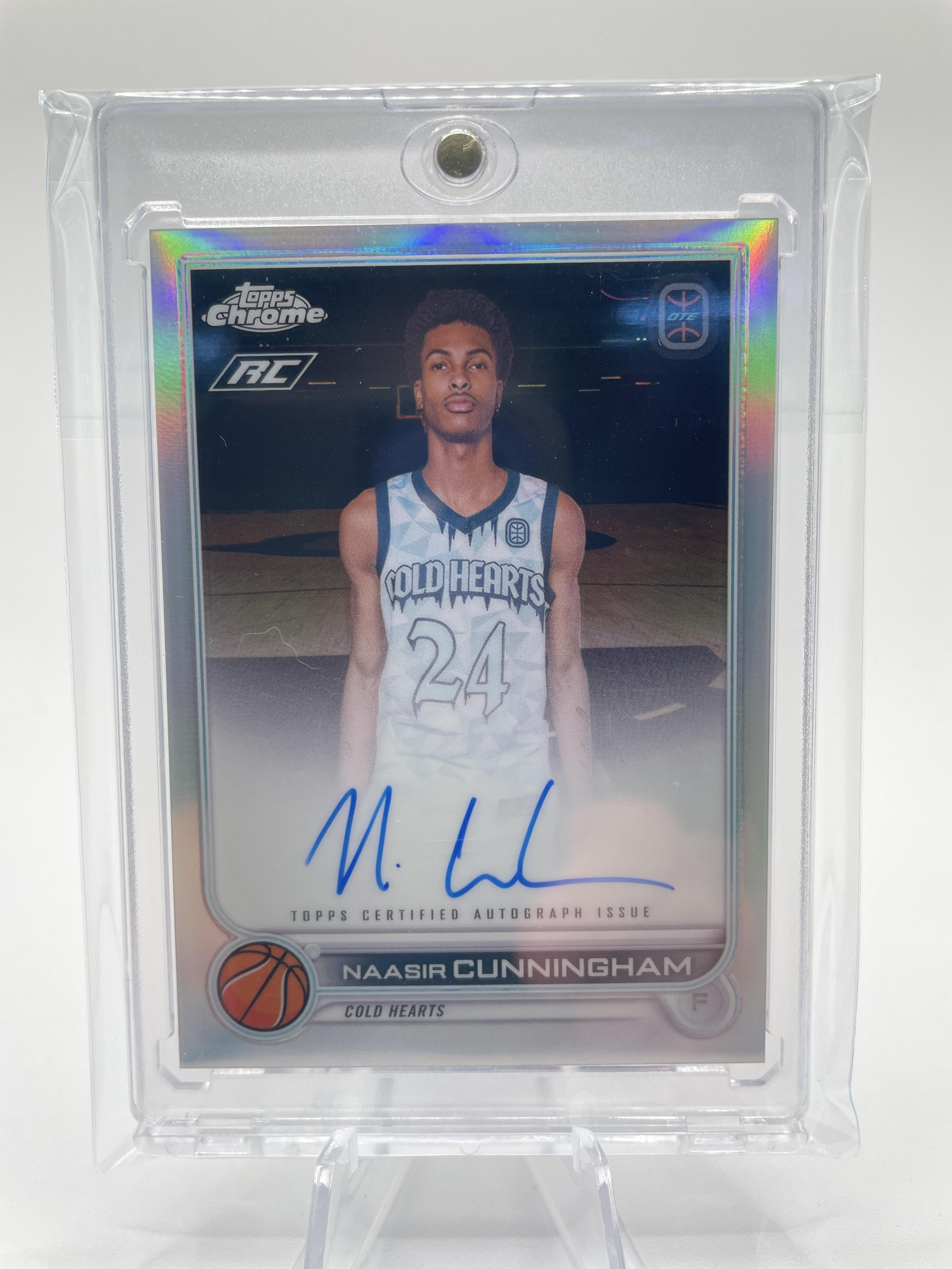2022-23 Topps OTE Chrome Naasir Cunningham Refractor Rookie Auto #CA-NC1