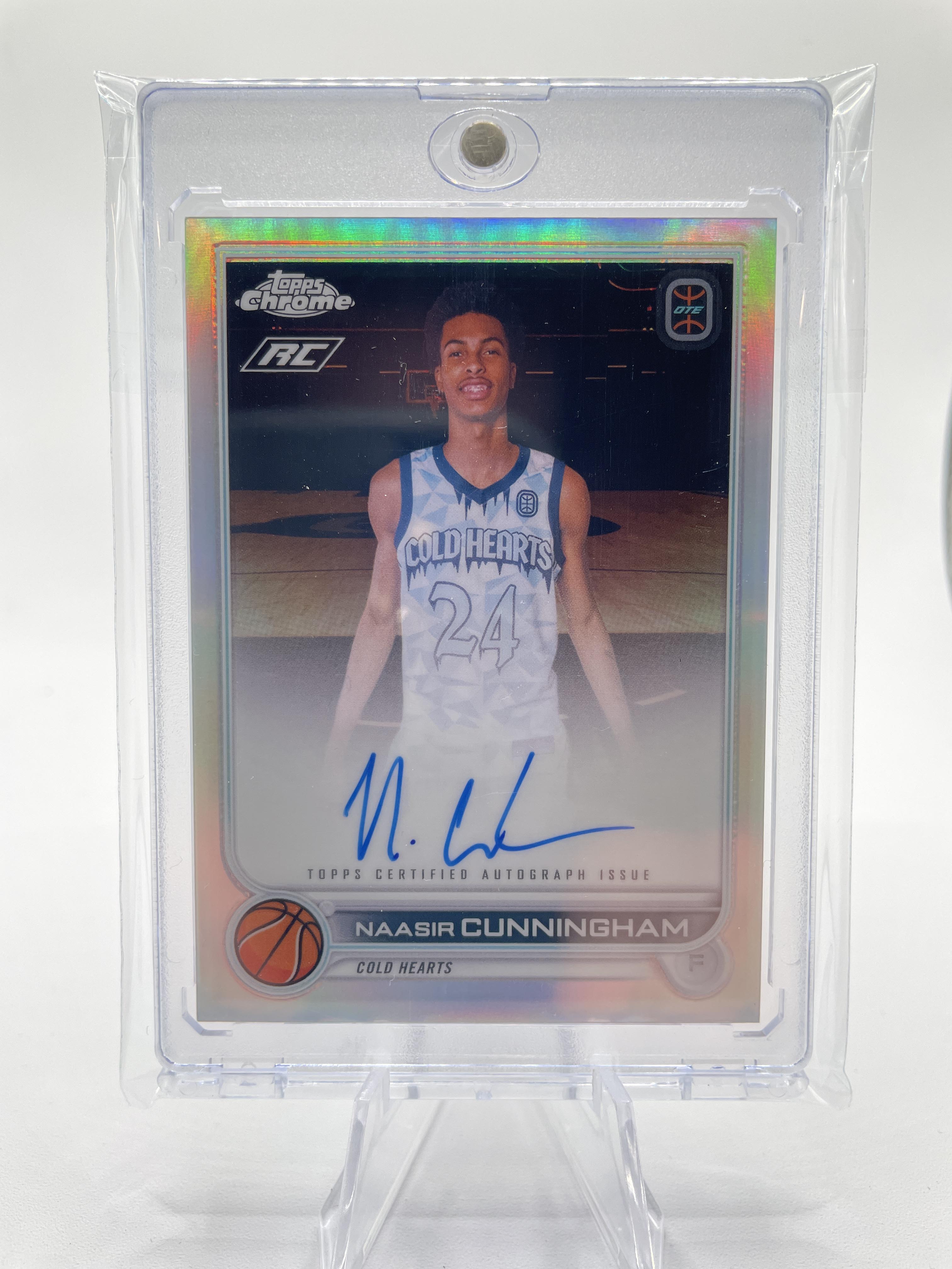 2022-23 Topps OTE Chrome Naasir Cunningham Refractor Rookie Auto #CA-NC2