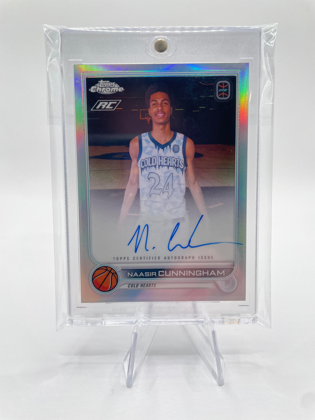 2022-23 Topps OTE Chrome Naasir Cunningham Refractor Rookie Auto #CA-NC2