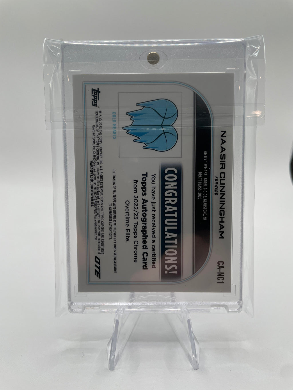 2022-23 Topps OTE Chrome Naasir Cunningham Refractor Rookie Auto #CA-NC3