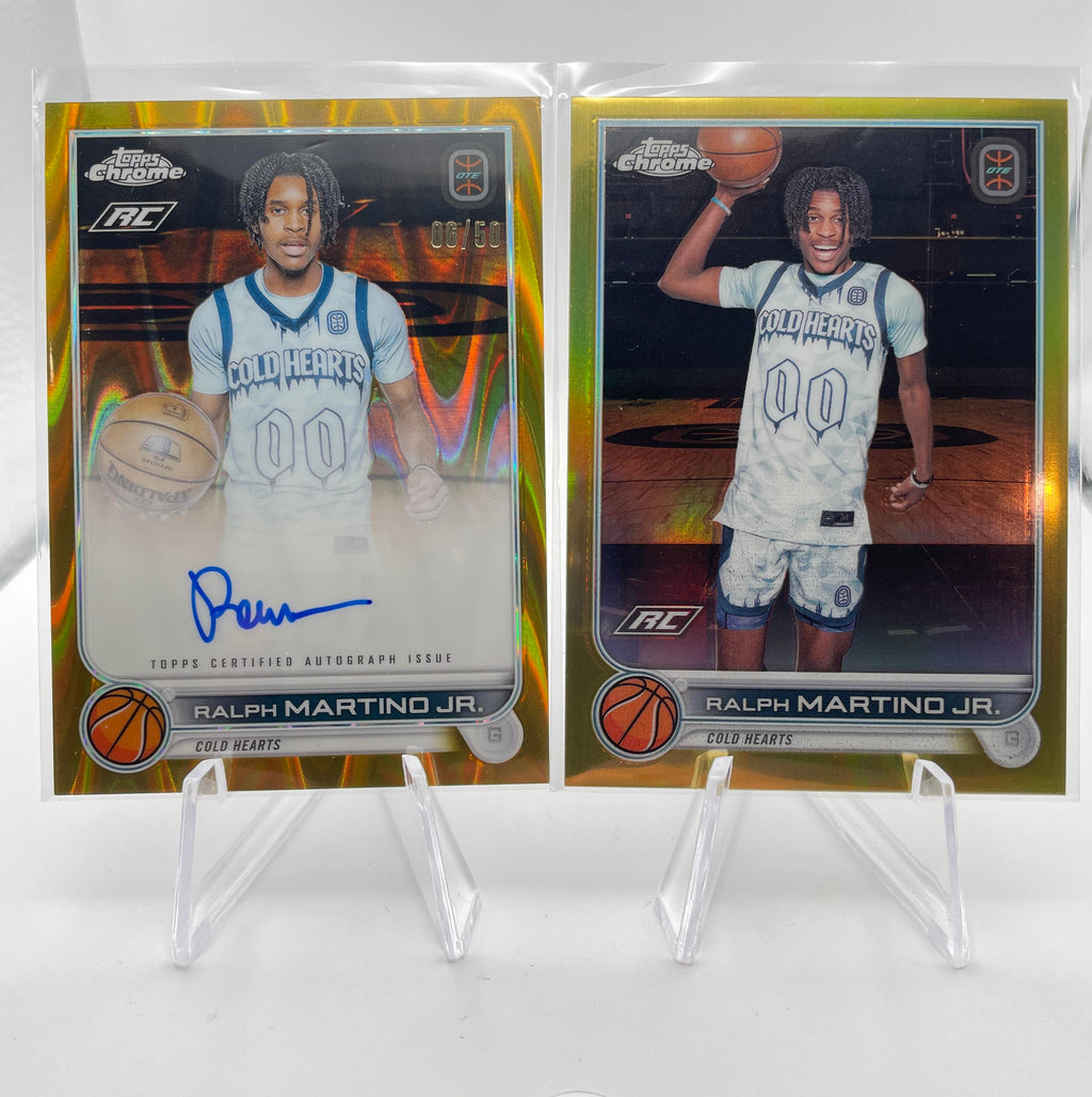 2022-23 Topps OTE Chrome Ralph Martino Gold Refractor Rookie Auto /50 + Gold /50