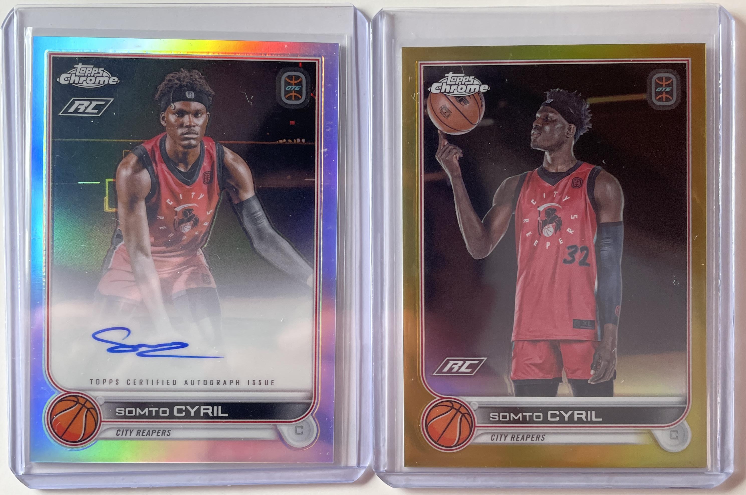 2022-23 Topps OTE Chrome Somto Cyril Auto + Gold Refractor /50 + Base Set (x13)