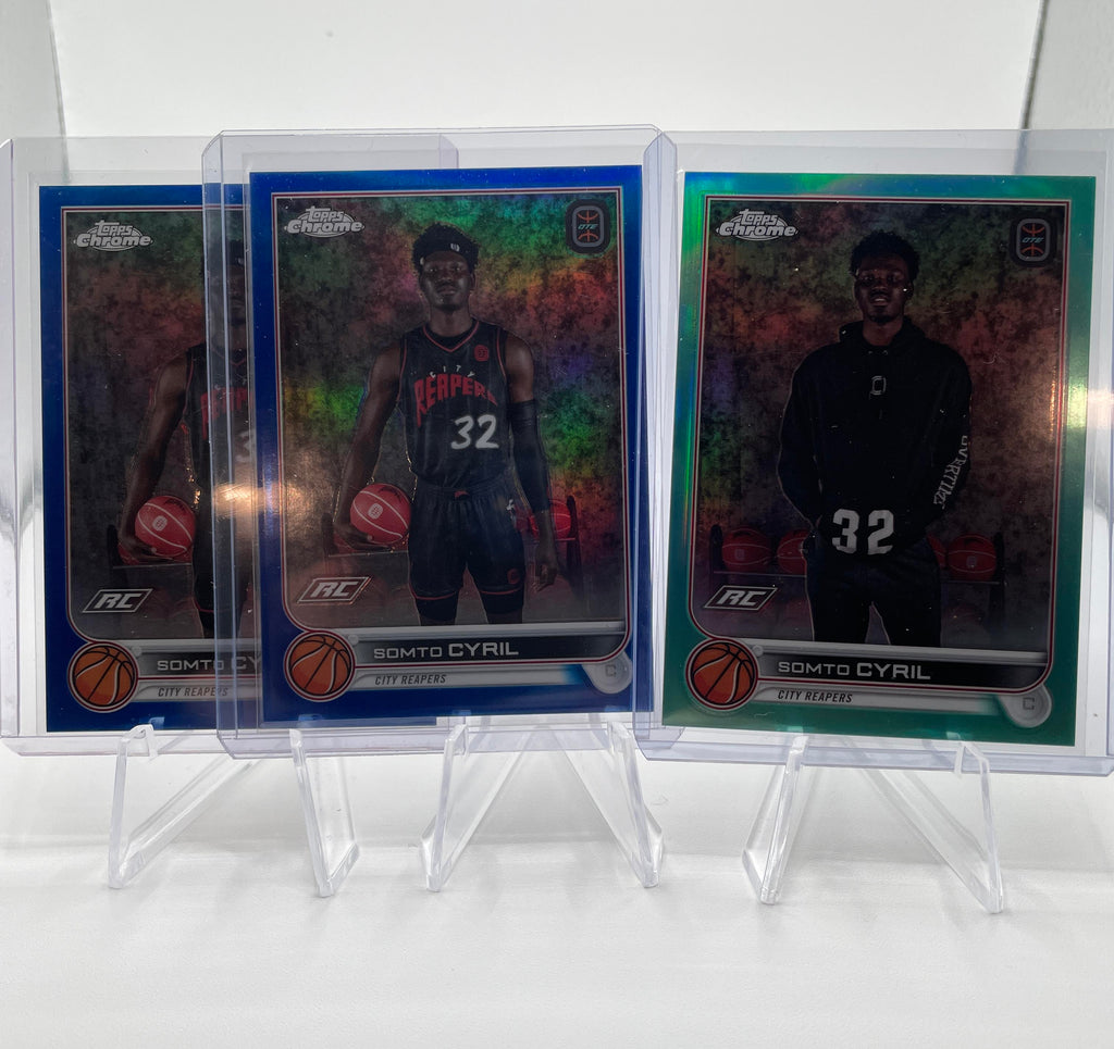 2022-23 Topps OTE Chrome Somto Cyril Blue Refractor Rookie /99 (x2) + Aqua /199