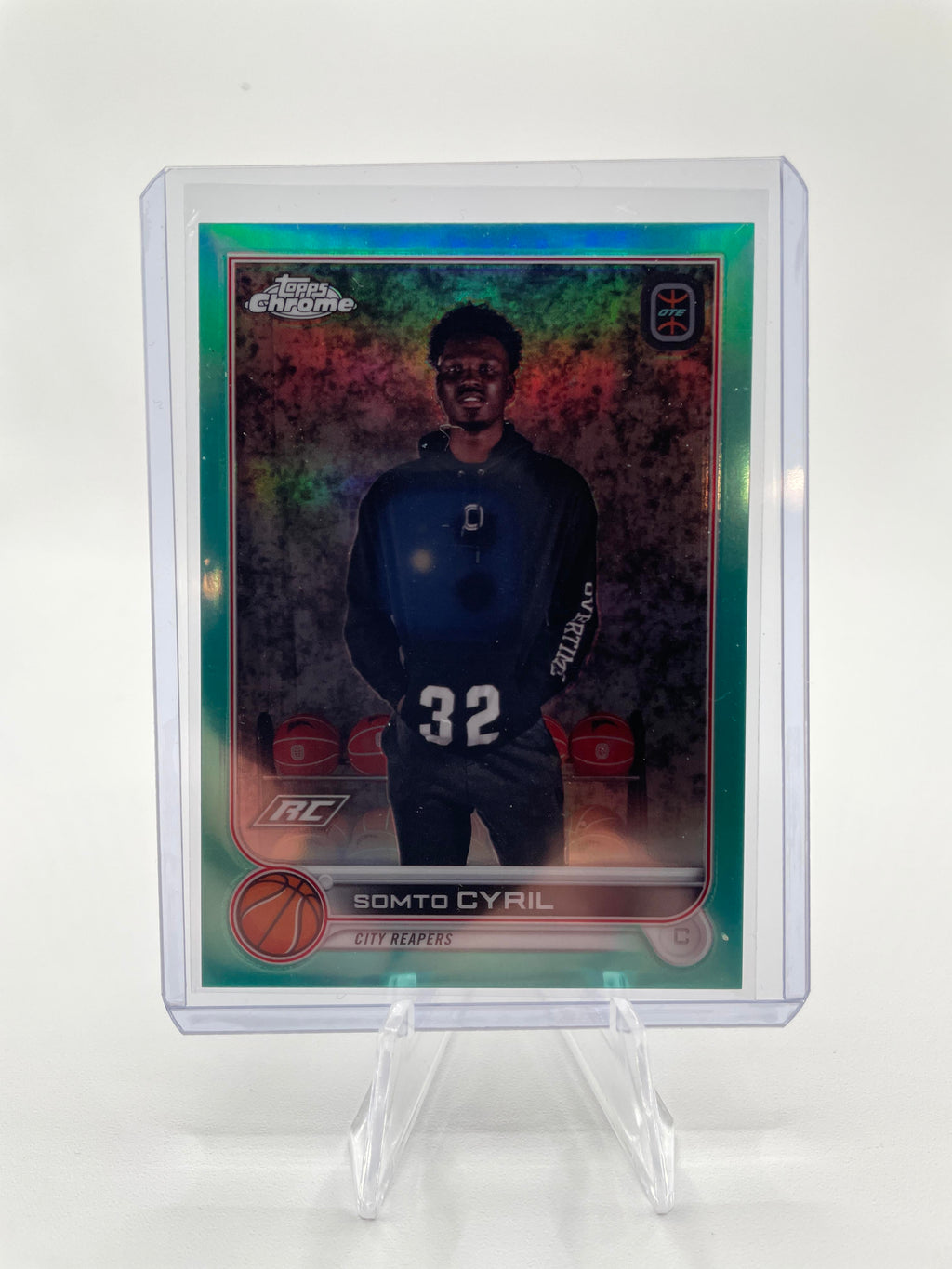 2022-23 Topps OTE Chrome Somto Cyril Blue Refractor Rookie /99 (x2) + Aqua /199