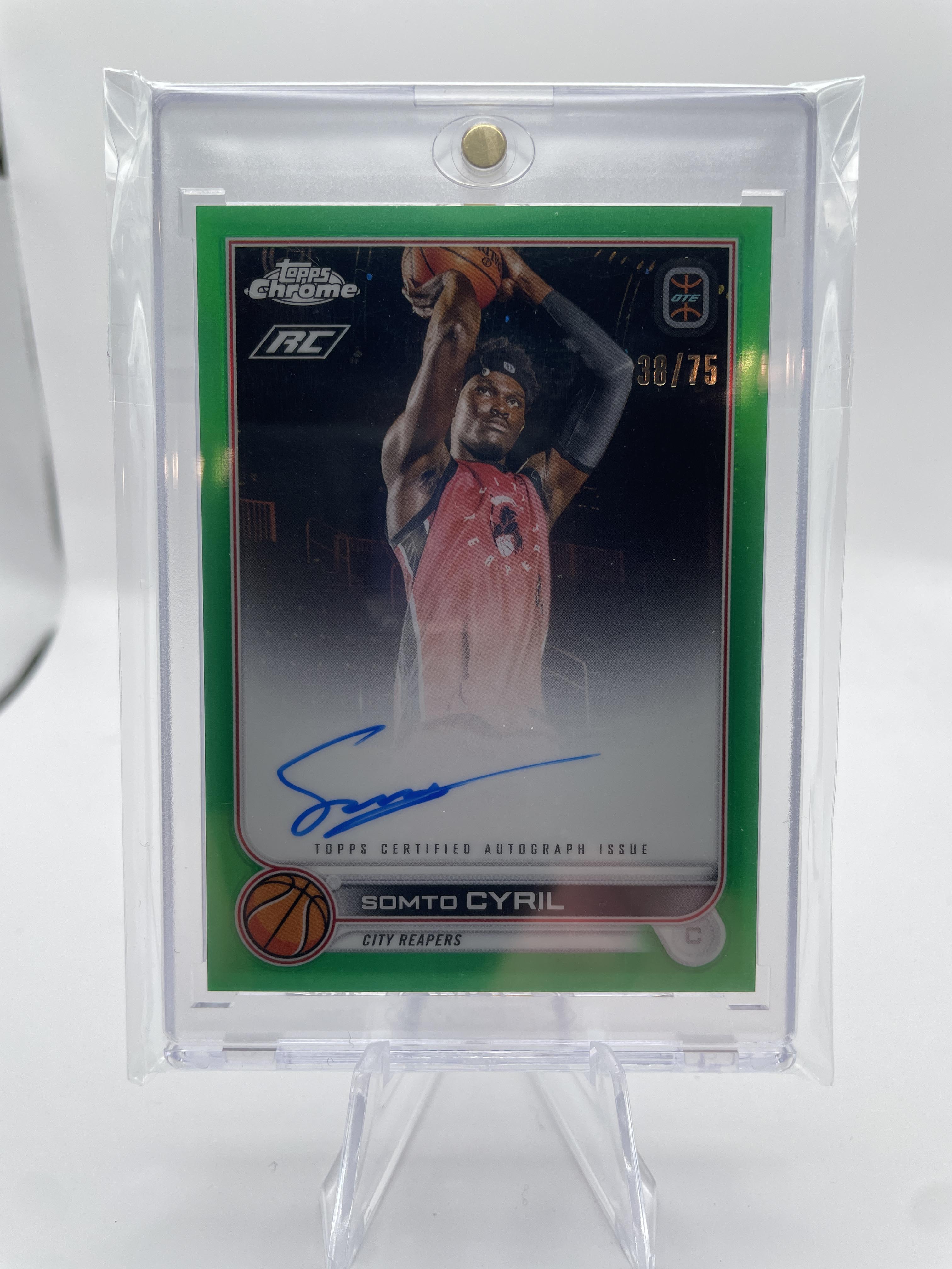 2022-23 Topps OTE Chrome Somto Cyril Green Refractor Rookie Auto /75