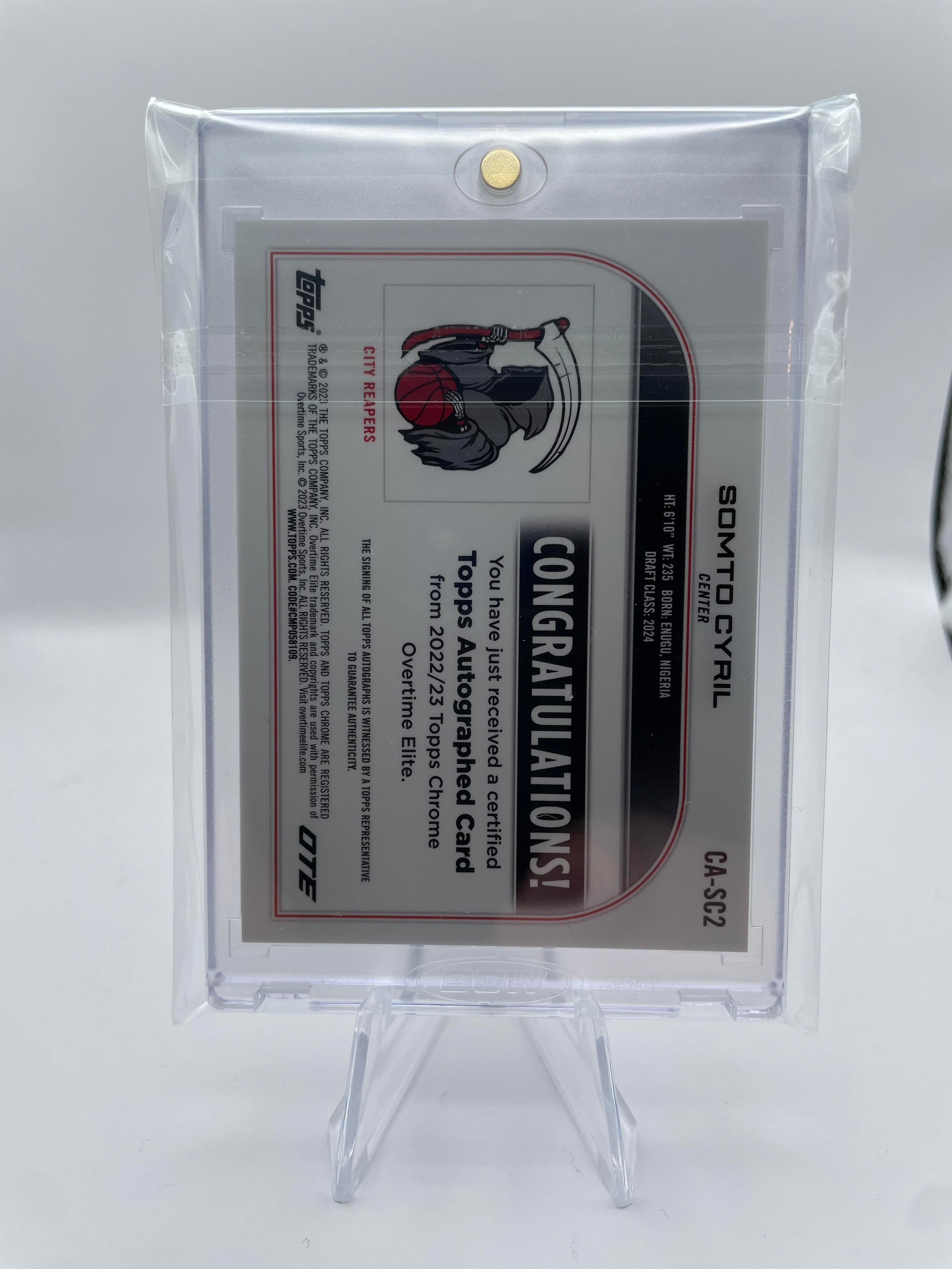 2022-23 Topps OTE Chrome Somto Cyril Green Refractor Rookie Auto /75