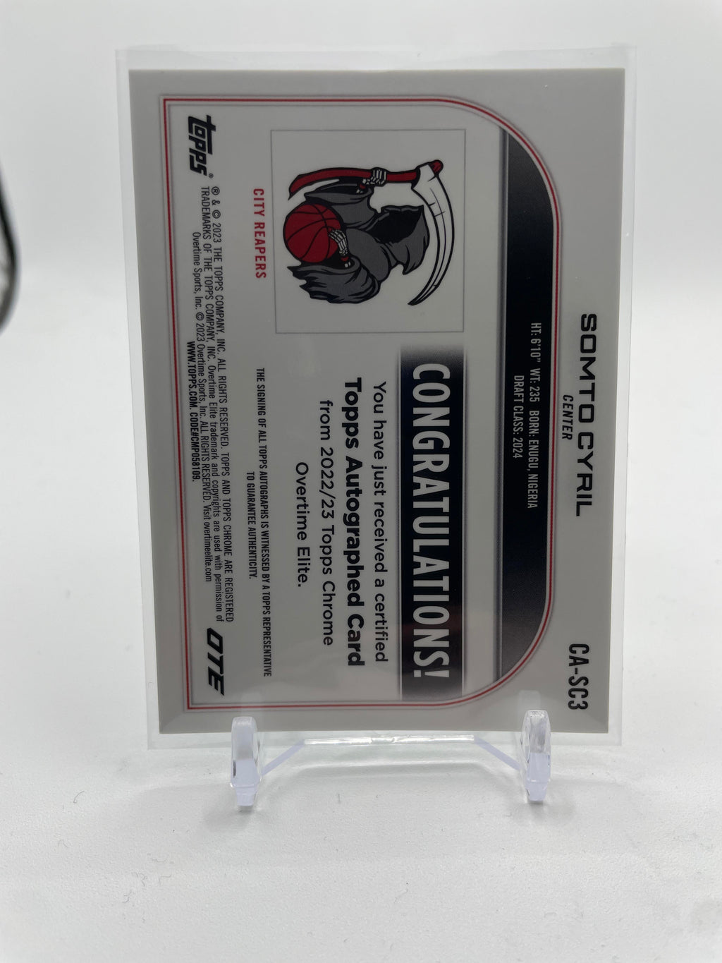 2022-23 Topps OTE Chrome Somto Cyril Green Refractor Rookie Auto /75 #CA-SC3
