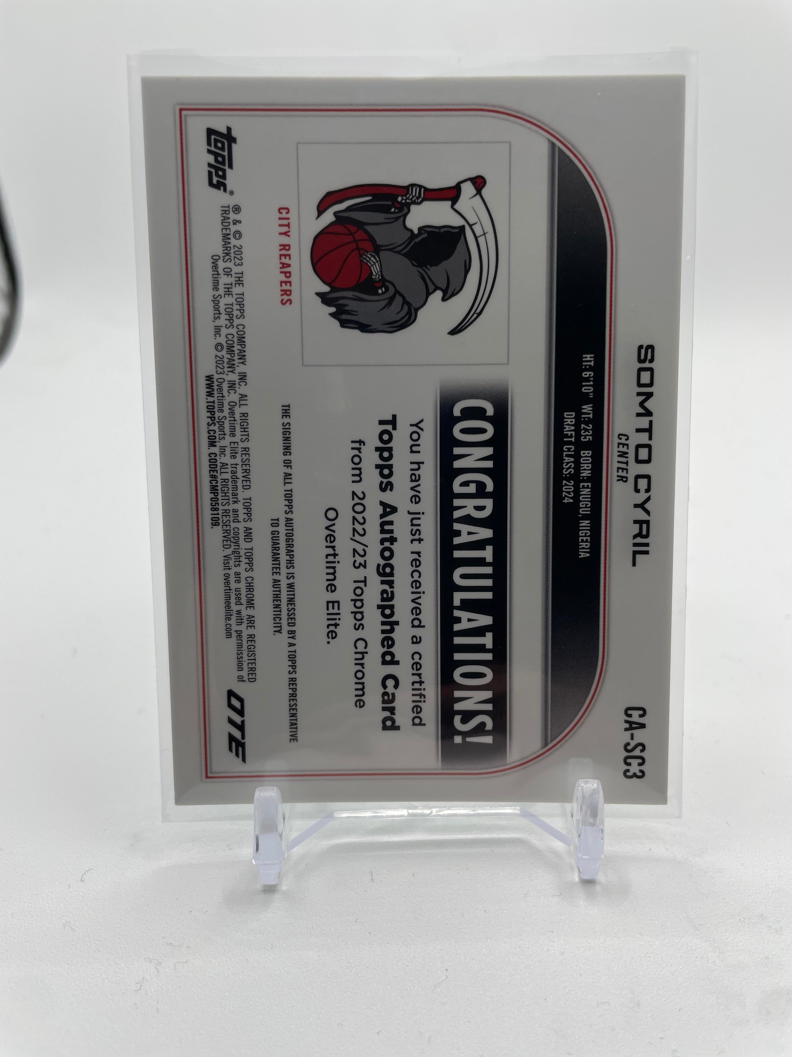 2022-23 Topps OTE Chrome Somto Cyril Green Refractor Rookie Auto /75 #CA-SC3