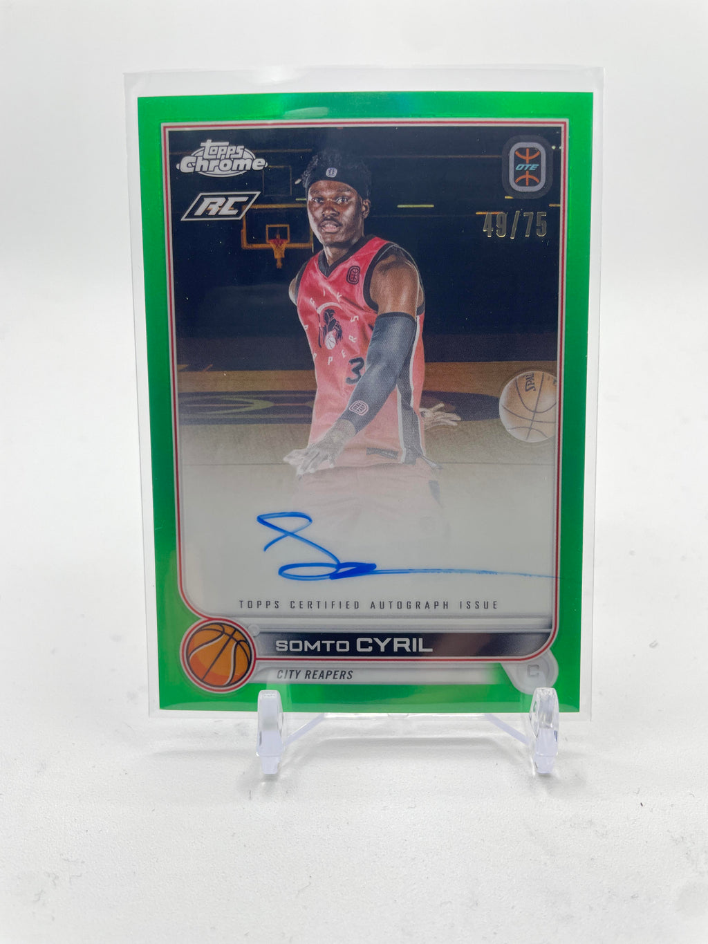 2022-23 Topps OTE Chrome Somto Cyril Green Refractor Rookie Auto /75 #CA-SC3