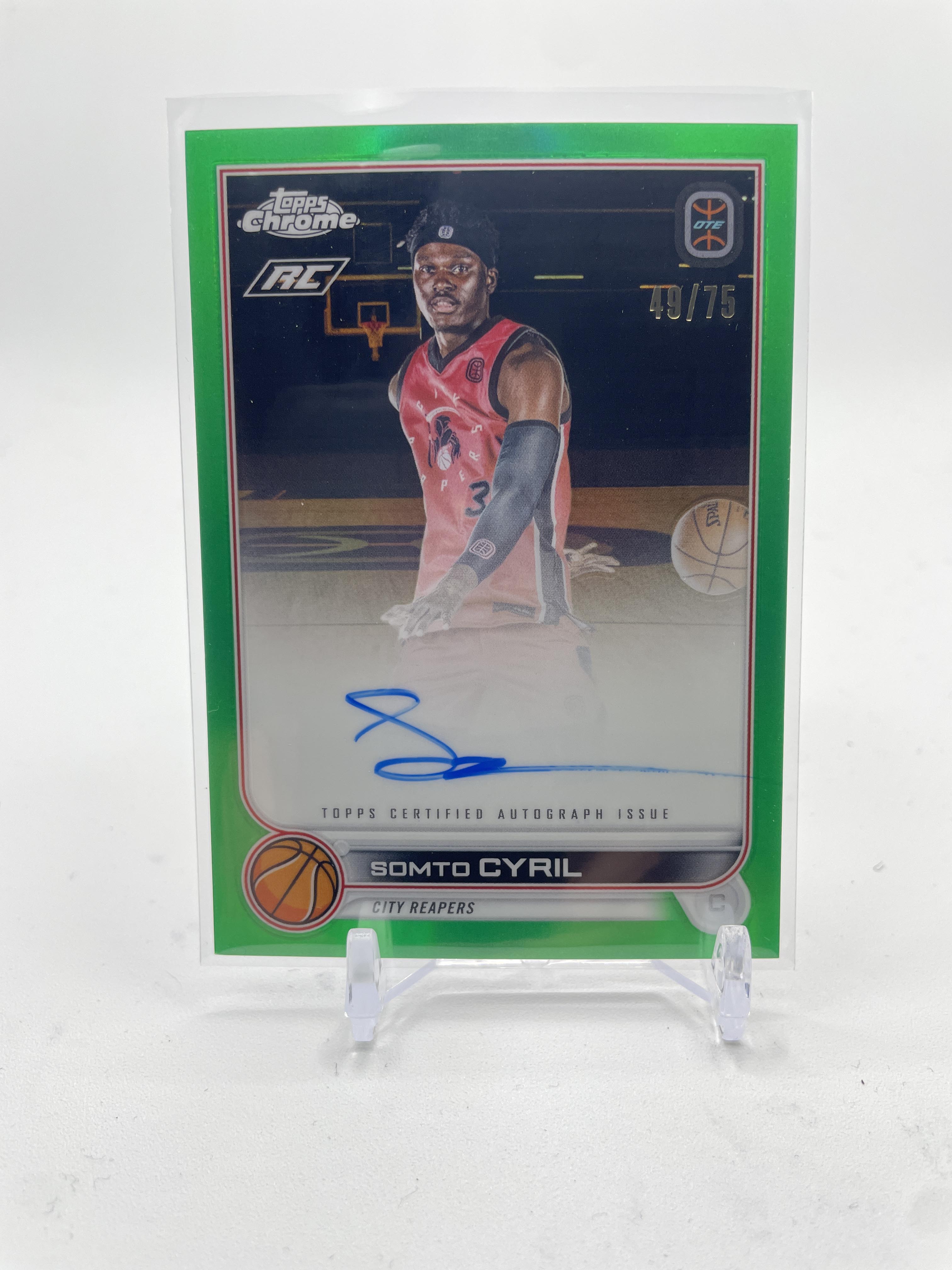 2022-23 Topps OTE Chrome Somto Cyril Green Refractor Rookie Auto /75 #CA-SC3