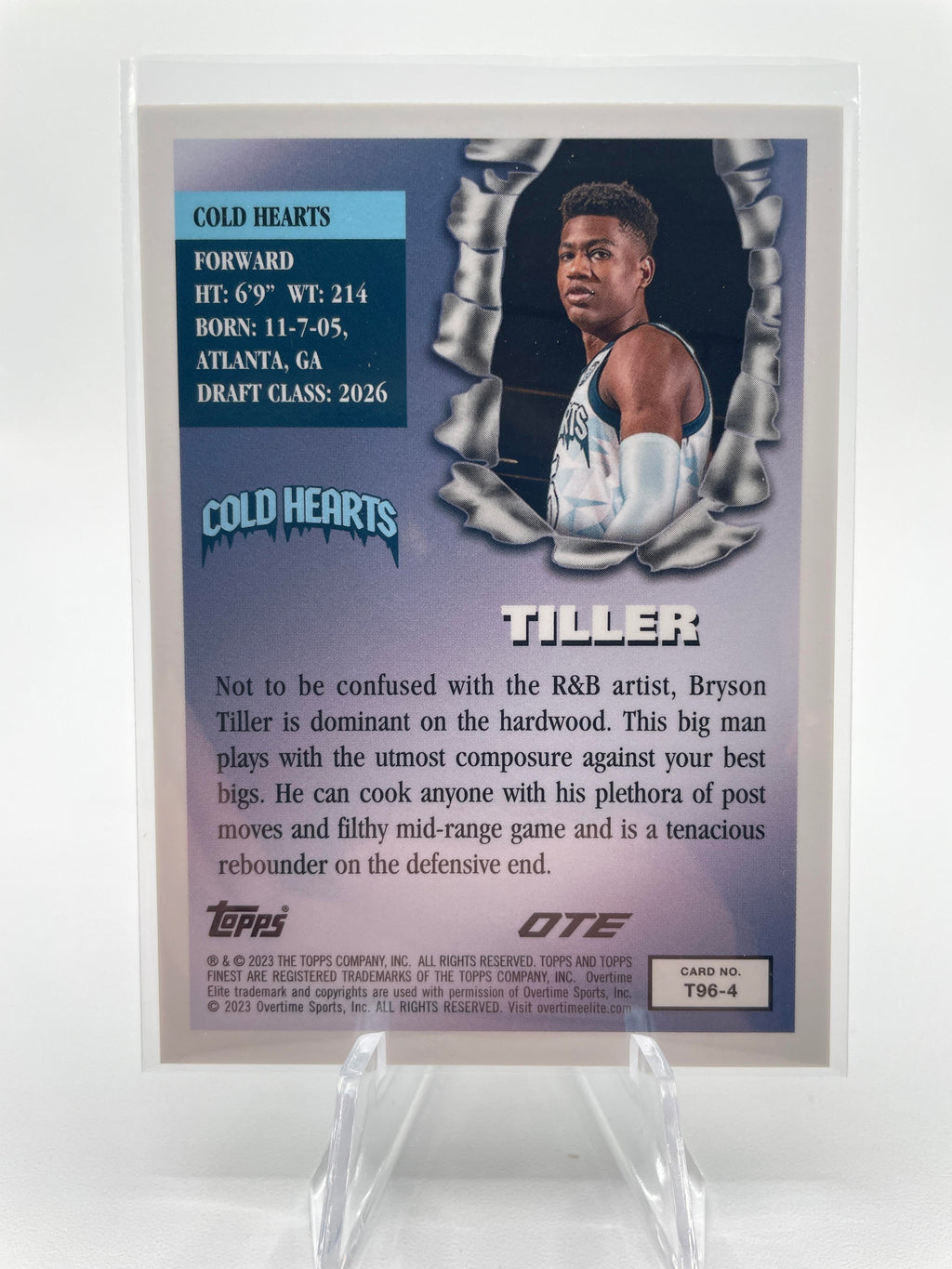 2022-23 Topps OTE Finest Bryson Tiller Apprentices Aqua Refractor Rookie /99
