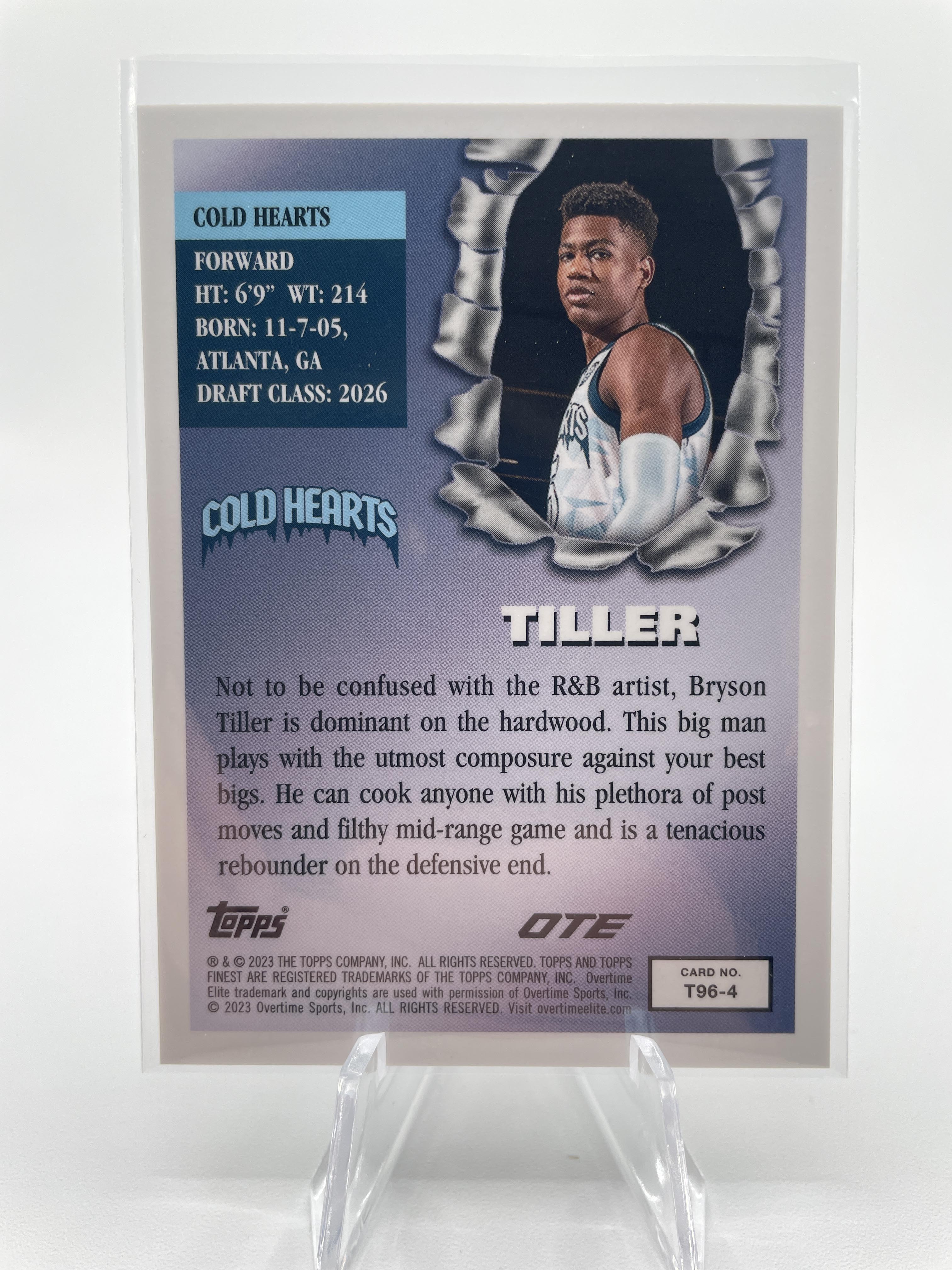 2022-23 Topps OTE Finest Bryson Tiller Apprentices Aqua Refractor Rookie /99