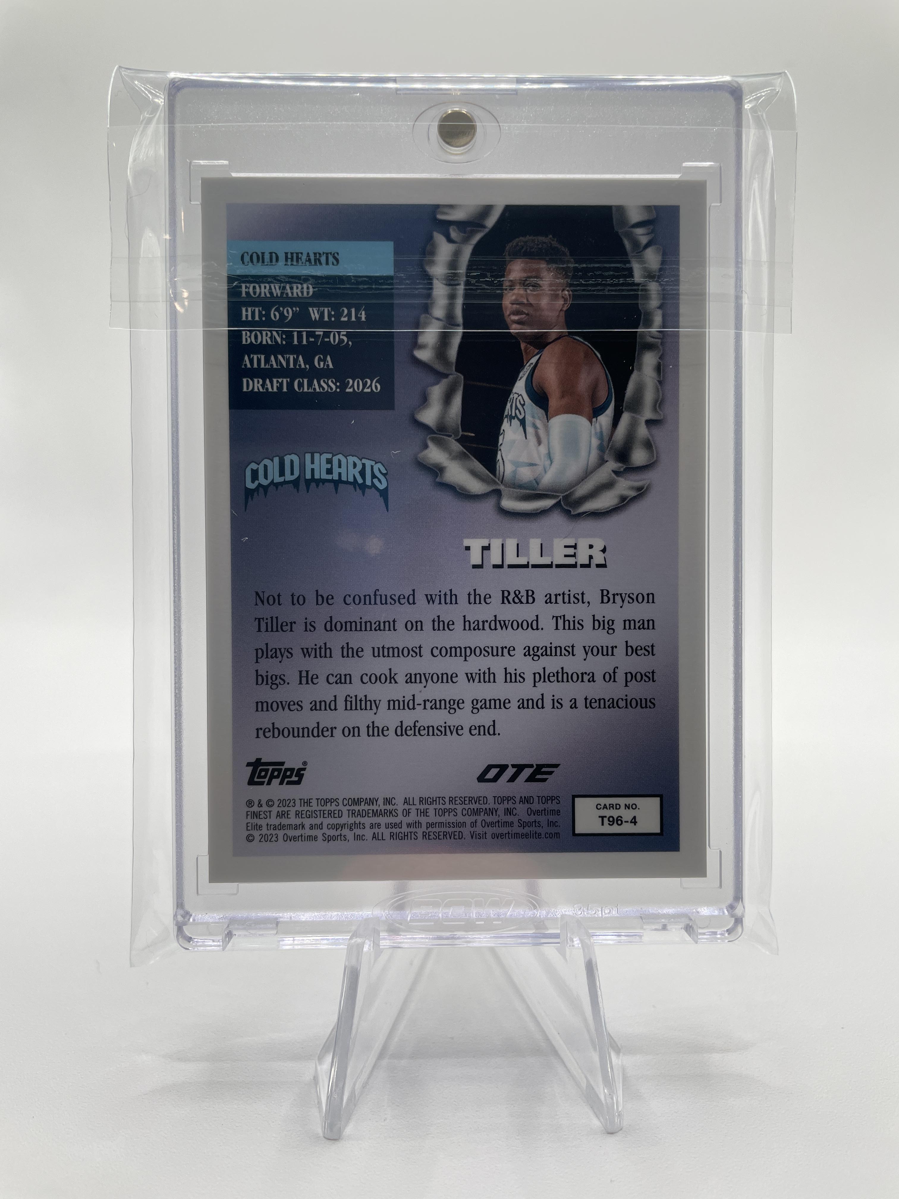 2022-23 Topps OTE Finest Bryson Tiller Apprentices Aqua Refractor Rookie /99