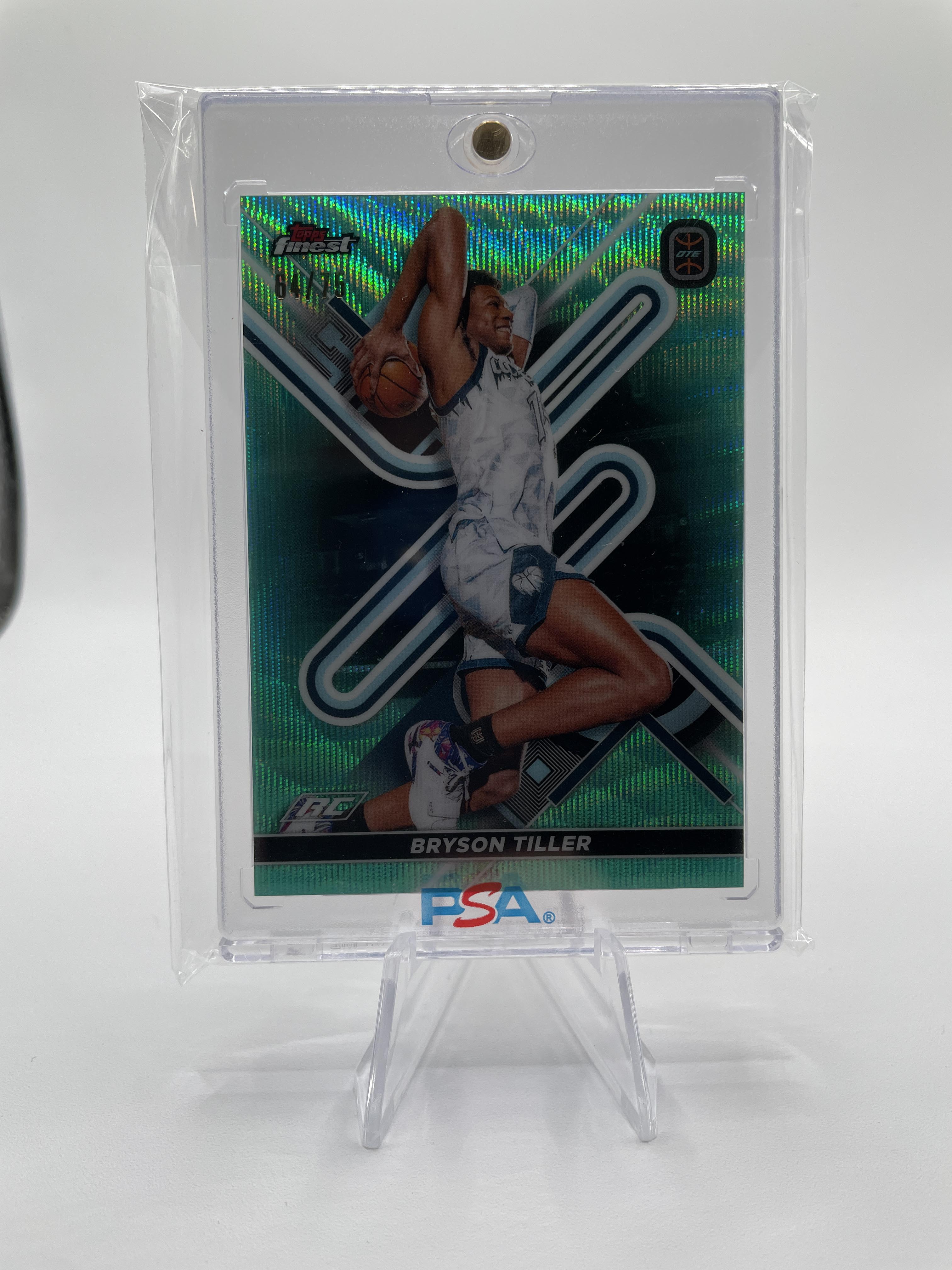 2022-23 Topps OTE Finest Bryson Tiller Aqua Refractor Rookie /75 #14