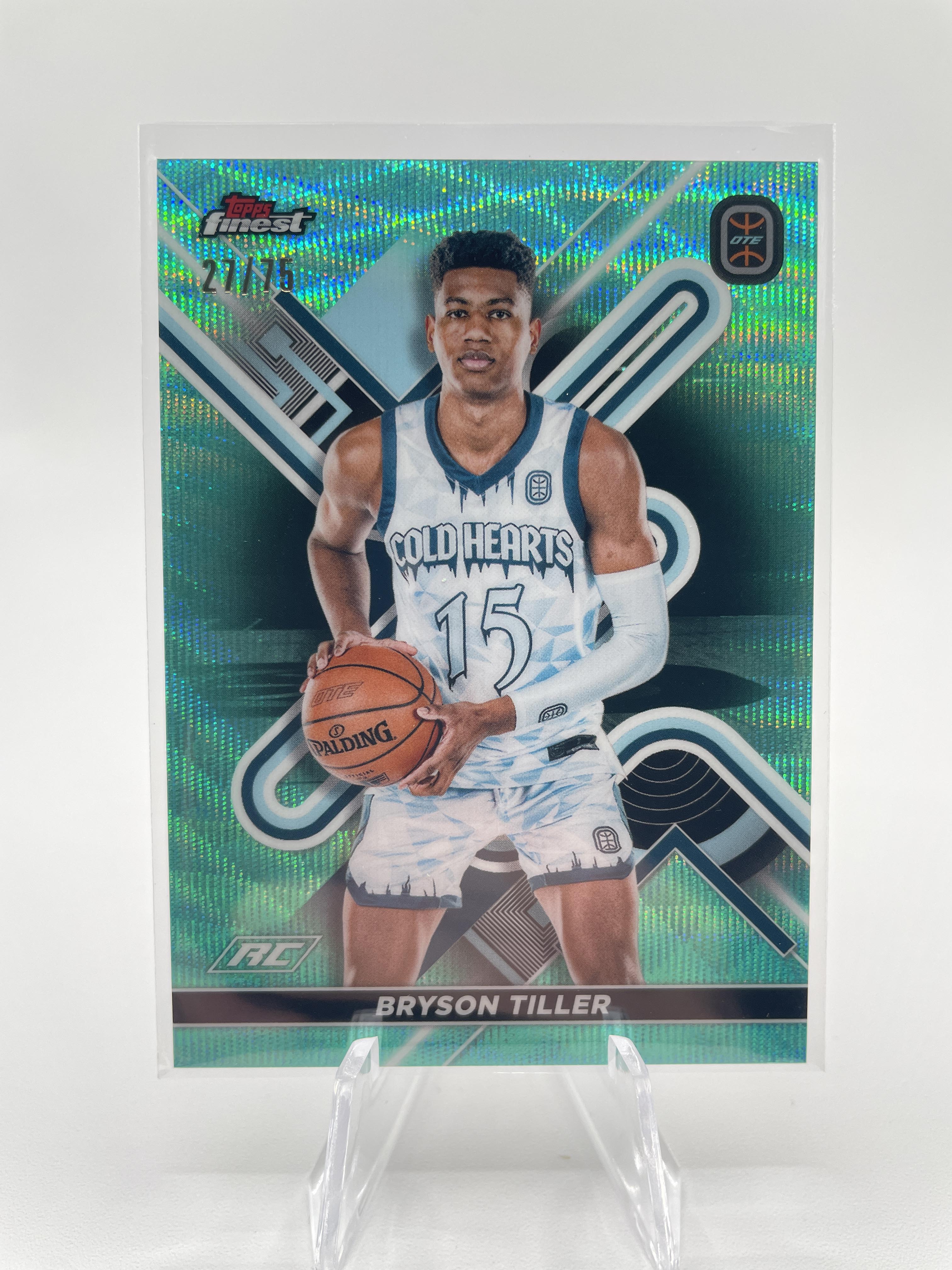 2022-23 Topps OTE Finest Bryson Tiller Aqua Refractor Rookie /75 #31