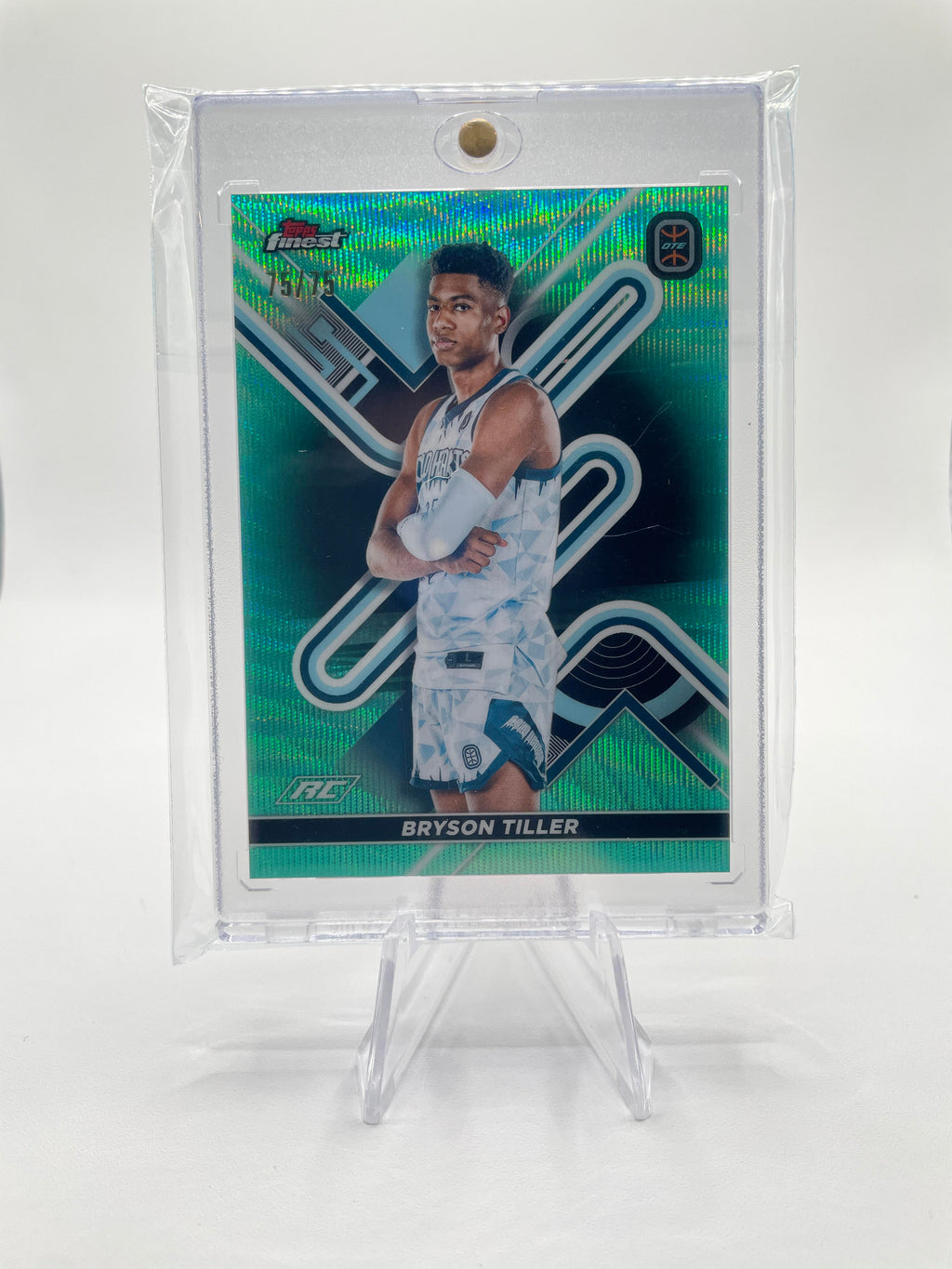 2022-23 Topps OTE Finest Bryson Tiller Aqua Refractor Rookie /75 #76