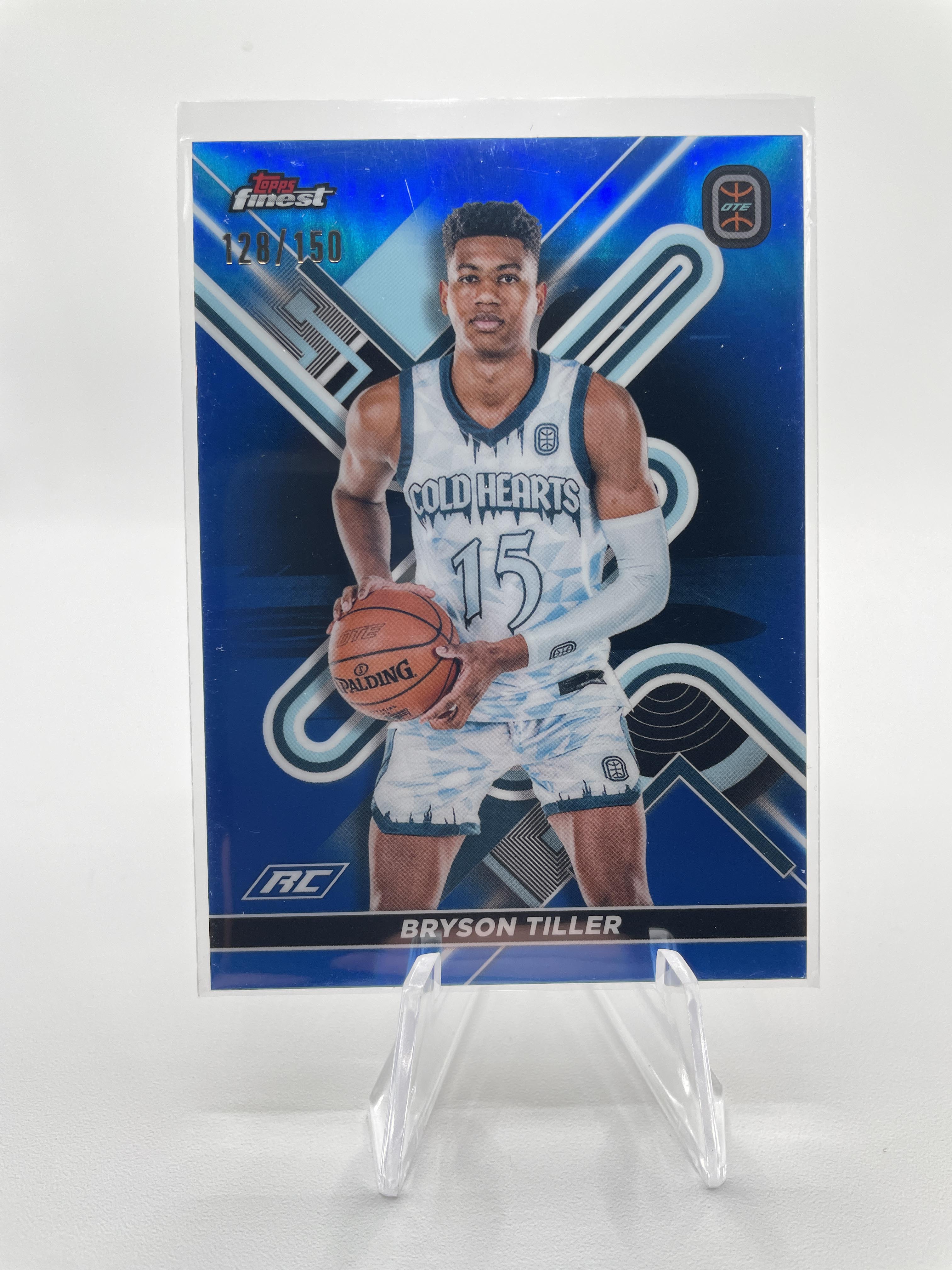 2022-23 Topps OTE Finest Bryson Tiller Blue Refractor Rookie /150 #31