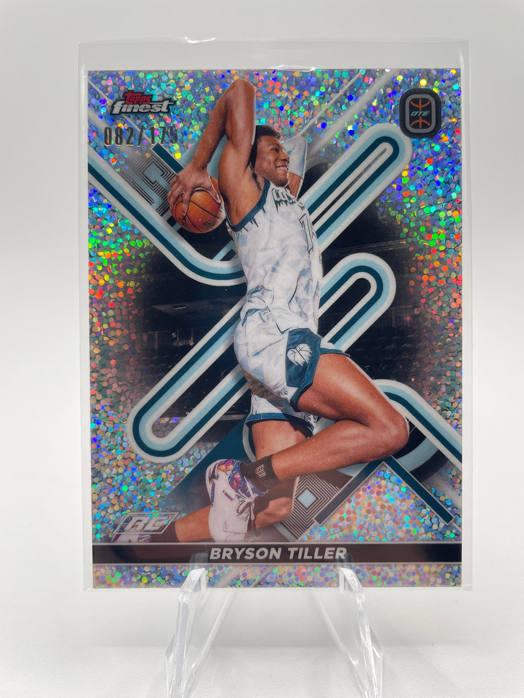 2022-23 Topps OTE Finest Bryson Tiller Diamond Sparkle Refractor Rookie /175 #14
