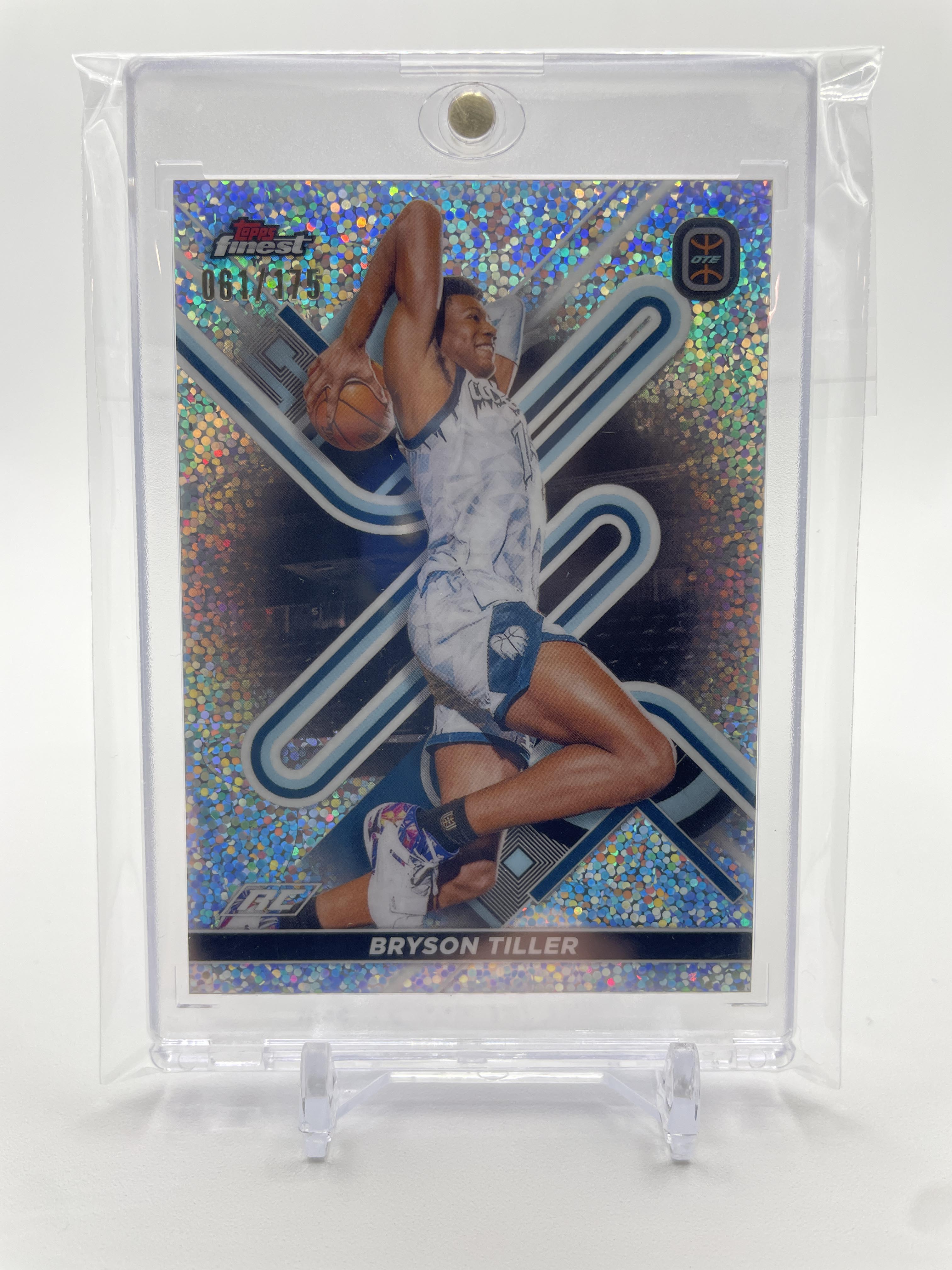 2022-23 Topps OTE Finest Bryson Tiller Diamond Sparkle Refractor Rookie /175 #14