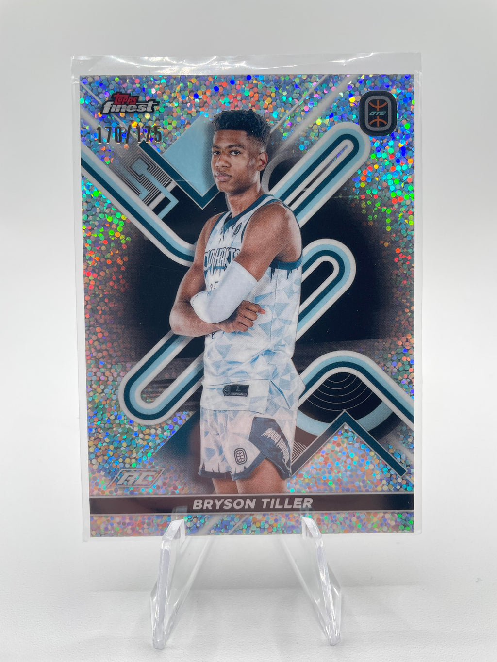 2022-23 Topps OTE Finest Bryson Tiller Diamond Sparkle Refractor Rookie /175 #76