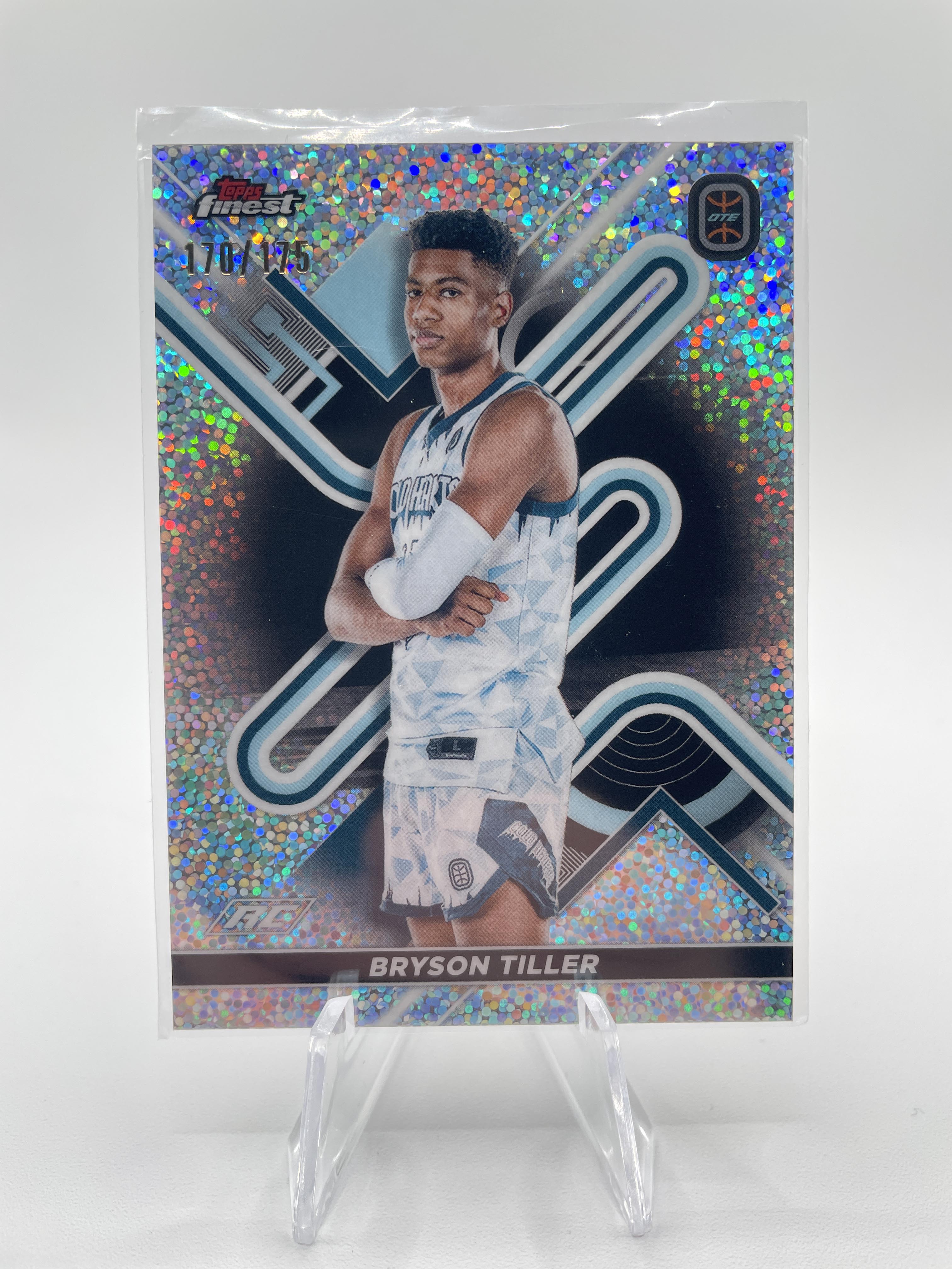 2022-23 Topps OTE Finest Bryson Tiller Diamond Sparkle Refractor Rookie /175 #76