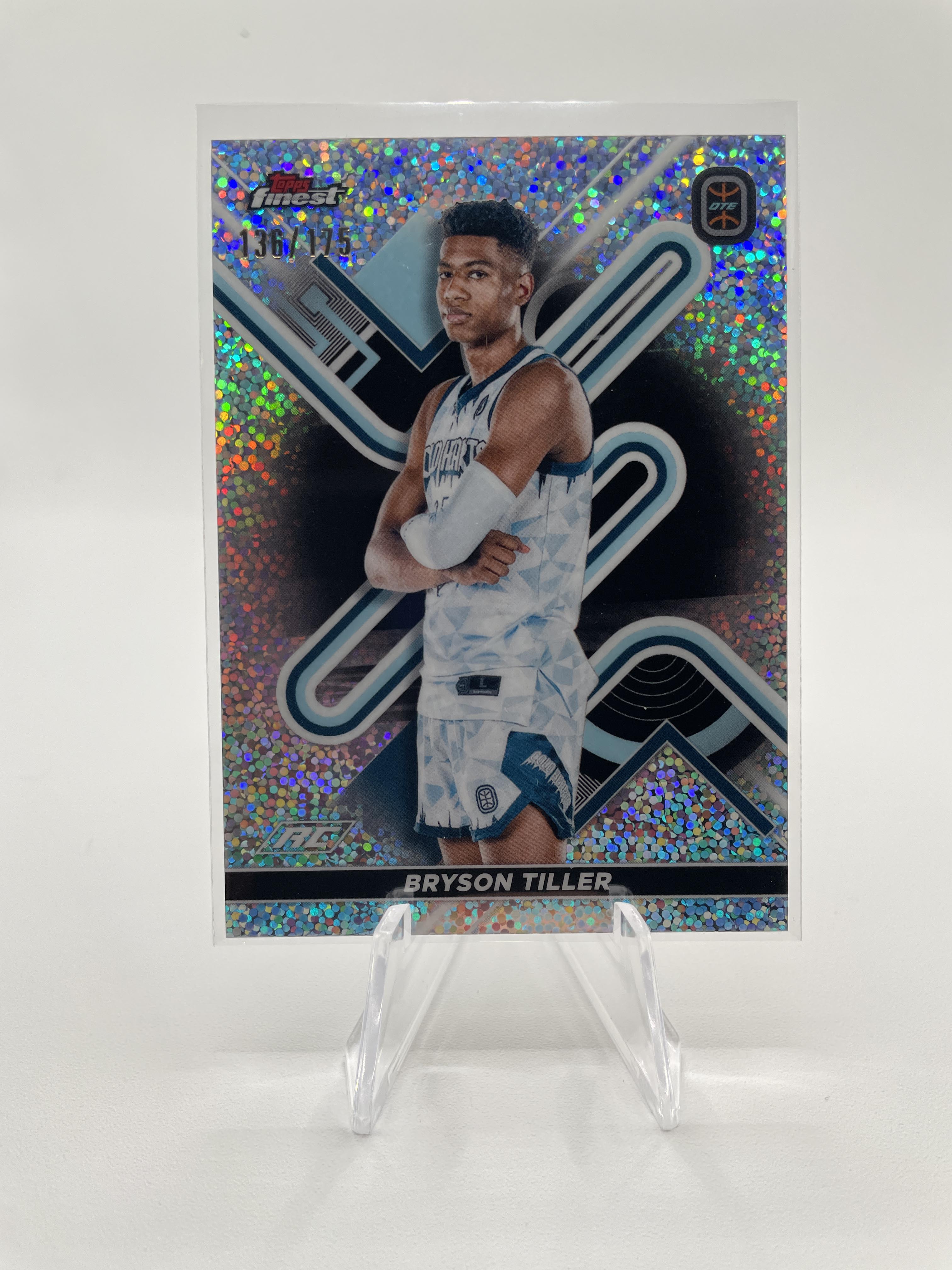 2022-23 Topps OTE Finest Bryson Tiller Diamond Sparkle Refractor Rookie /175 #76