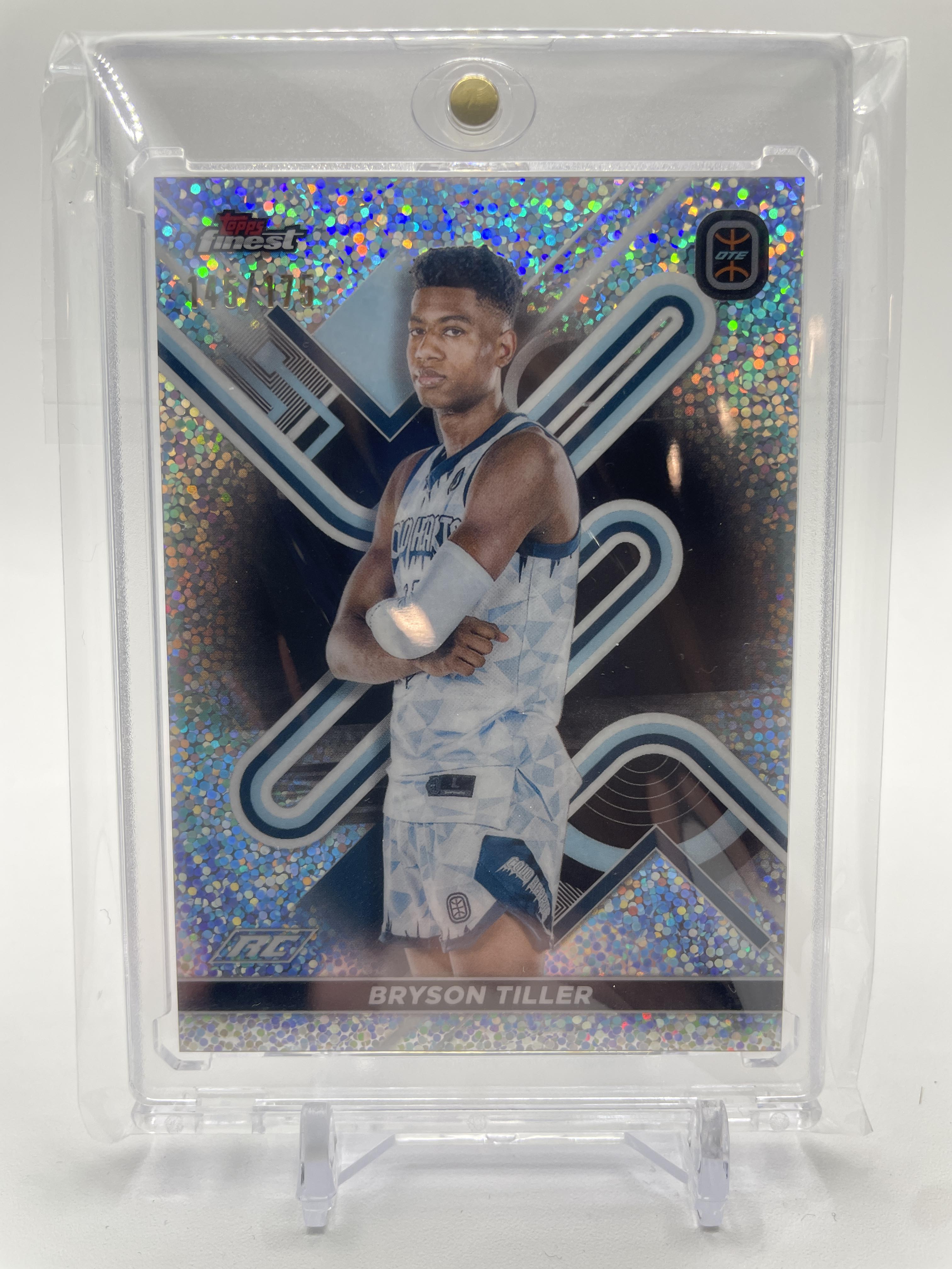 2022-23 Topps OTE Finest Bryson Tiller Diamond Sparkle Refractor Rookie /175 #76