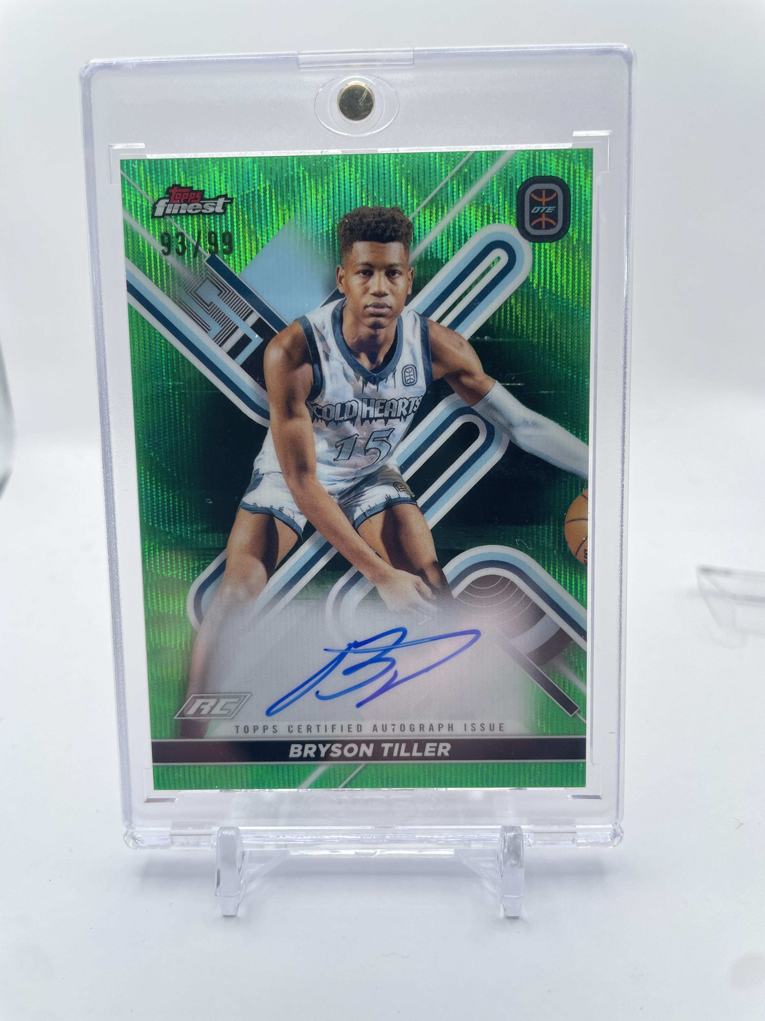 2022-23 Topps OTE Finest Bryson Tiller Green Refractor Rookie Auto /99
