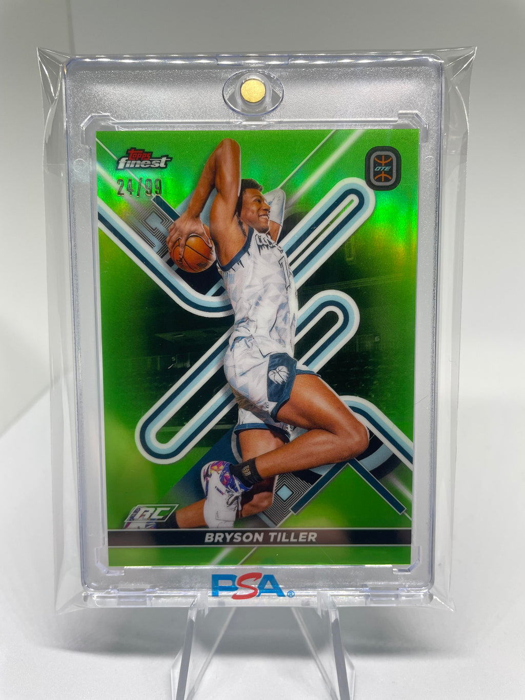 2022-23 Topps OTE Finest Bryson Tiller Lime Green Refractor Rookie /99 #14