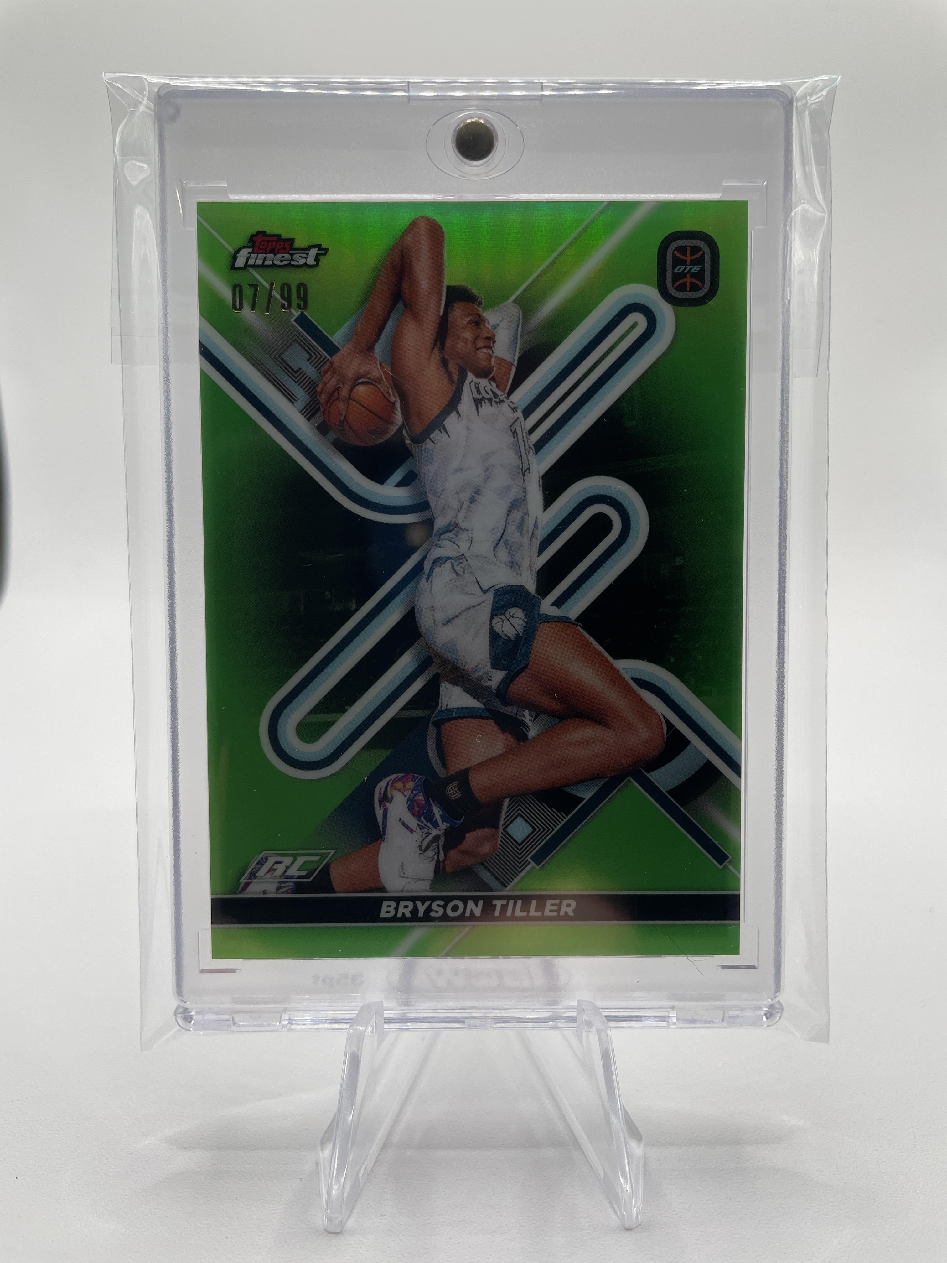 2022-23 Topps OTE Finest Bryson Tiller Lime Green Refractor Rookie /99 #14